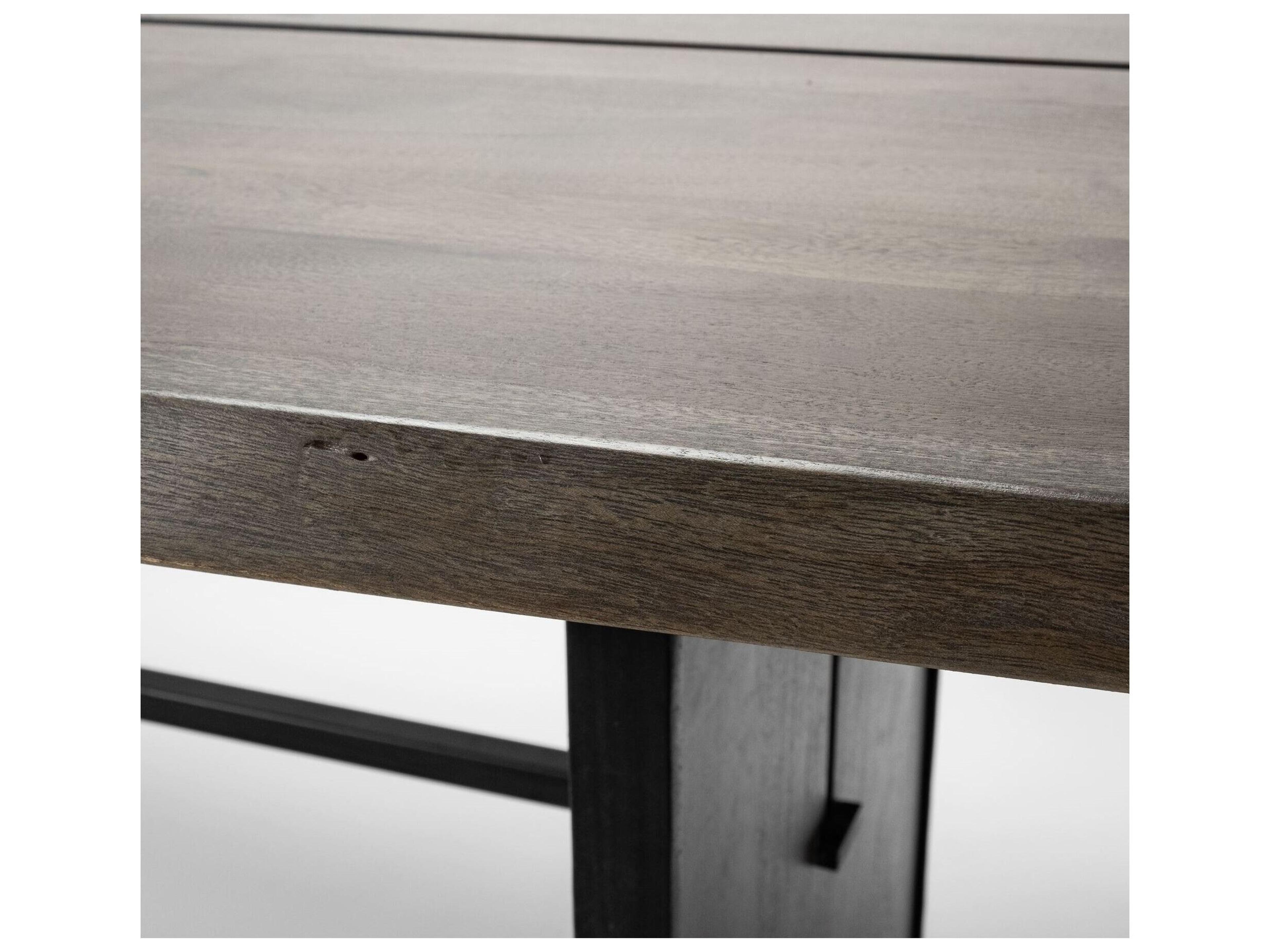 Mercana Ledger III 84x38 Brown Solid Wood Top & Base Dining Table