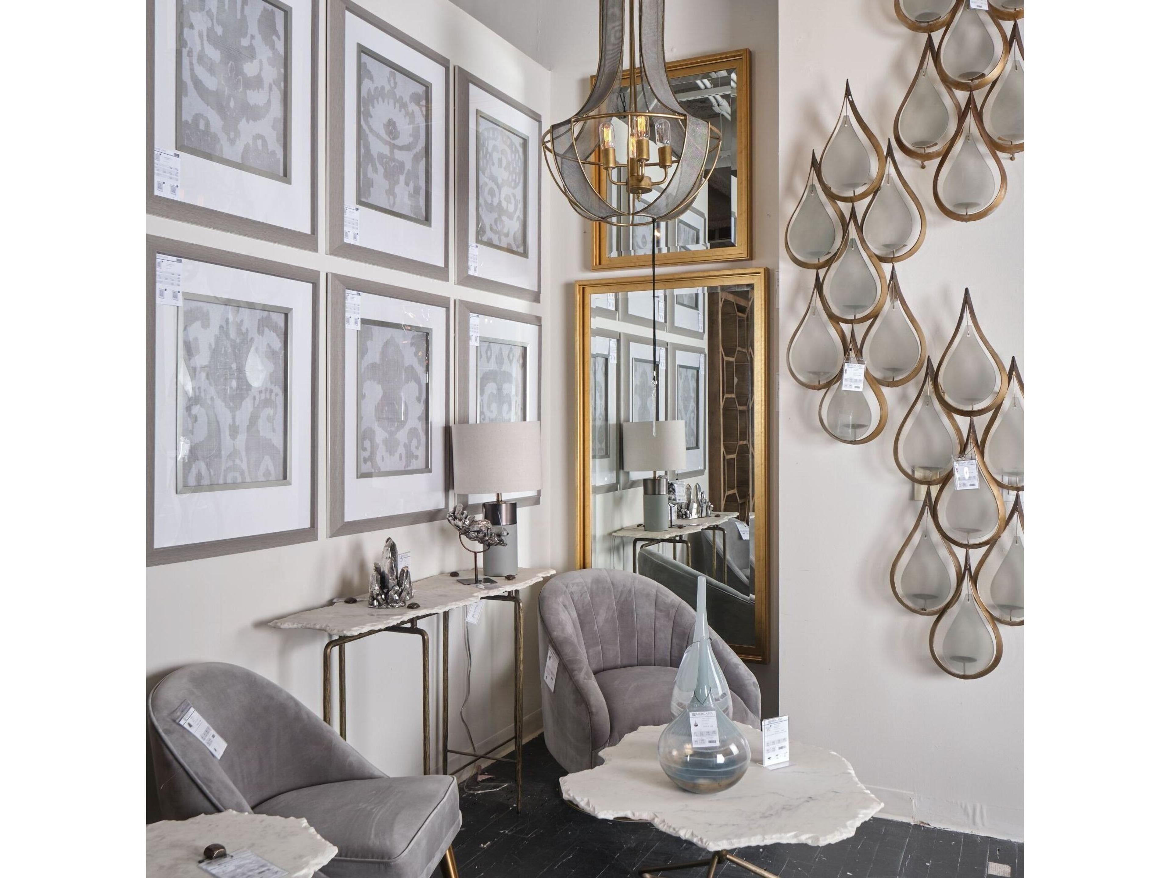 Mercana Pinera III 49L x 17W White Marble Top Gold-Toned Iron Base Console Table