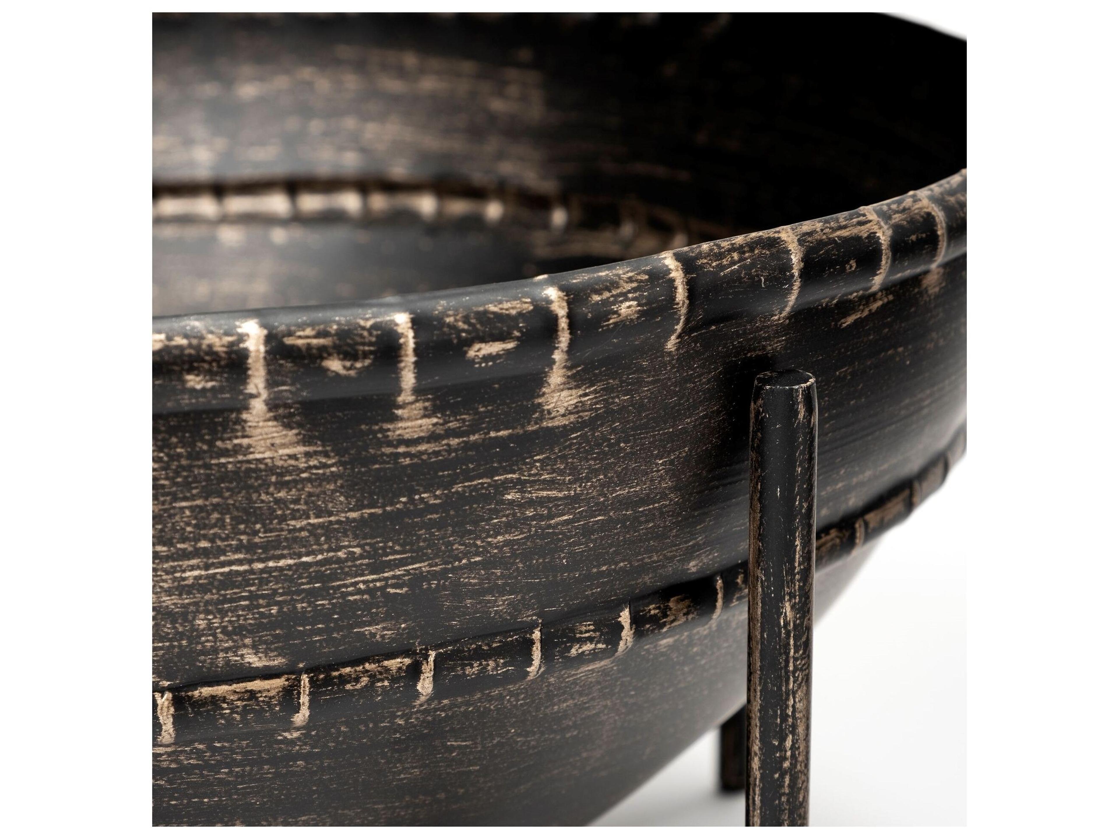 Mercana Cauldron (Set of 2) Brown Metal Bowls