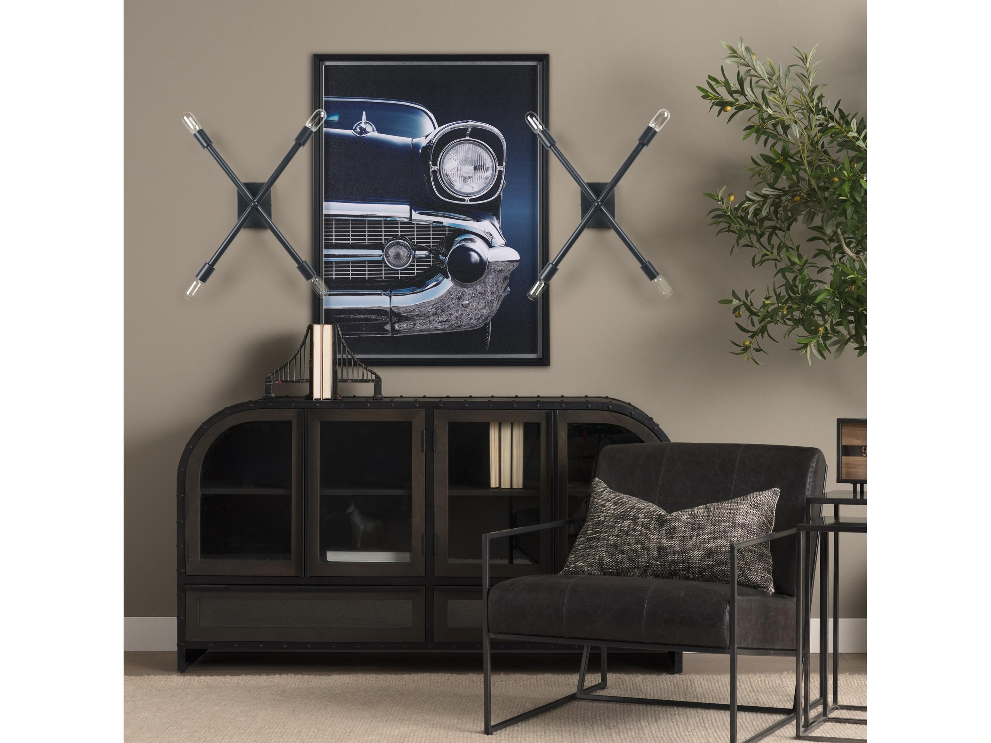 Mercana Xendi 4x25 Black Toned Metal Sputnik Wall Sconce