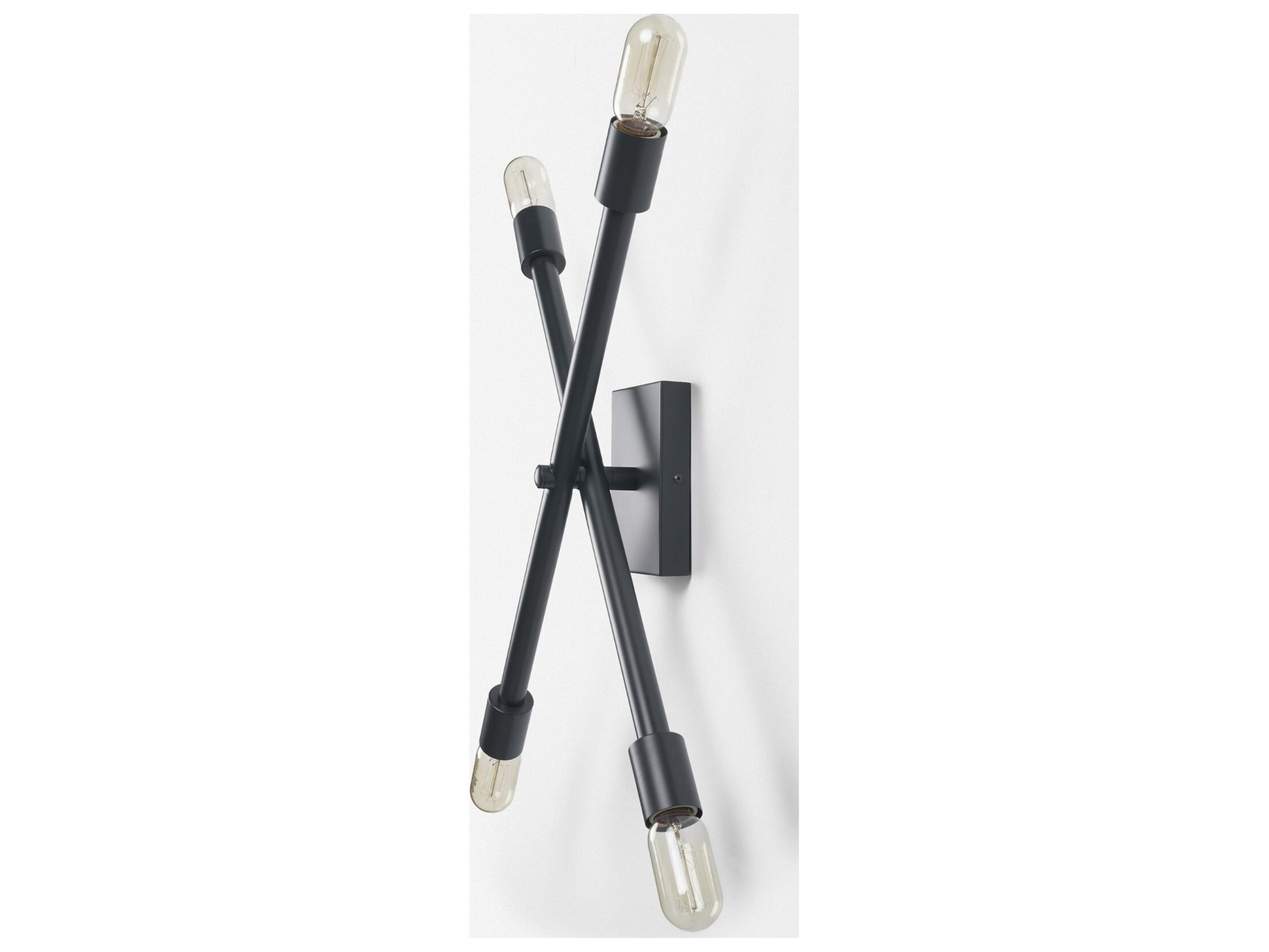 Mercana Xendi 4x25 Black Toned Metal Sputnik Wall Sconce