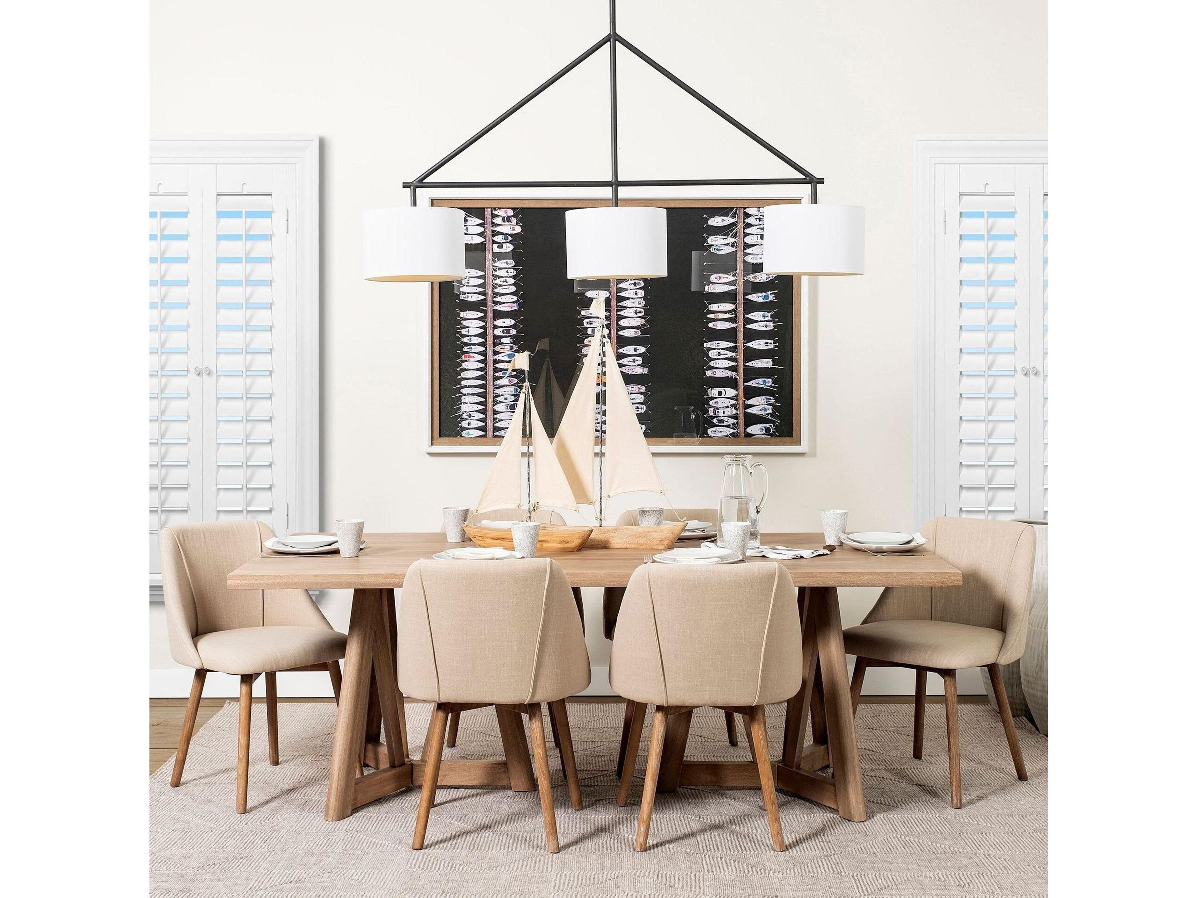 Mercana Ronald I Cream Fabric Wrap Brown Wooden Base Dining Chair