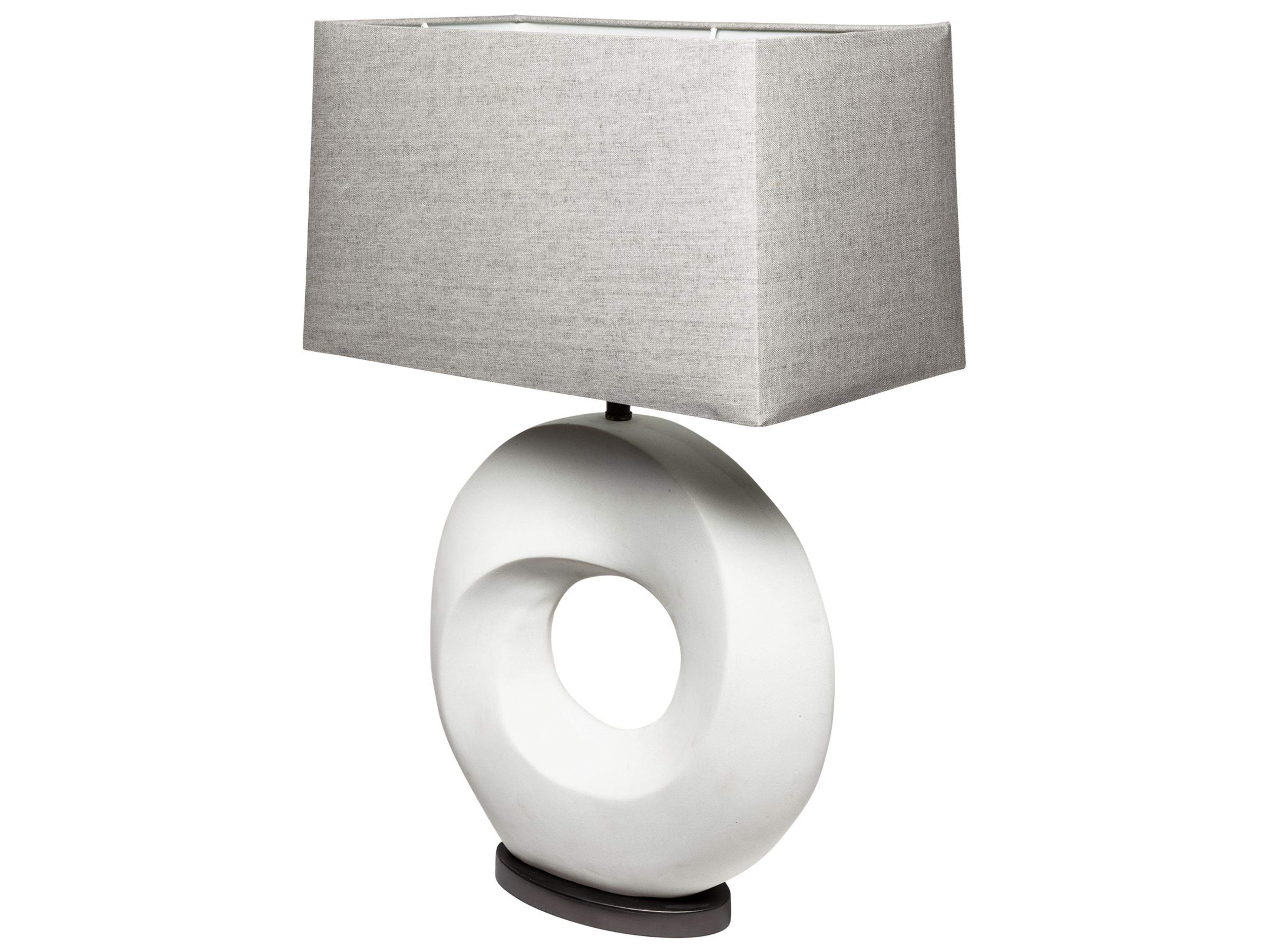 Celtica (26.8"H) White Resin Ring-Shaped Base Table Lamp