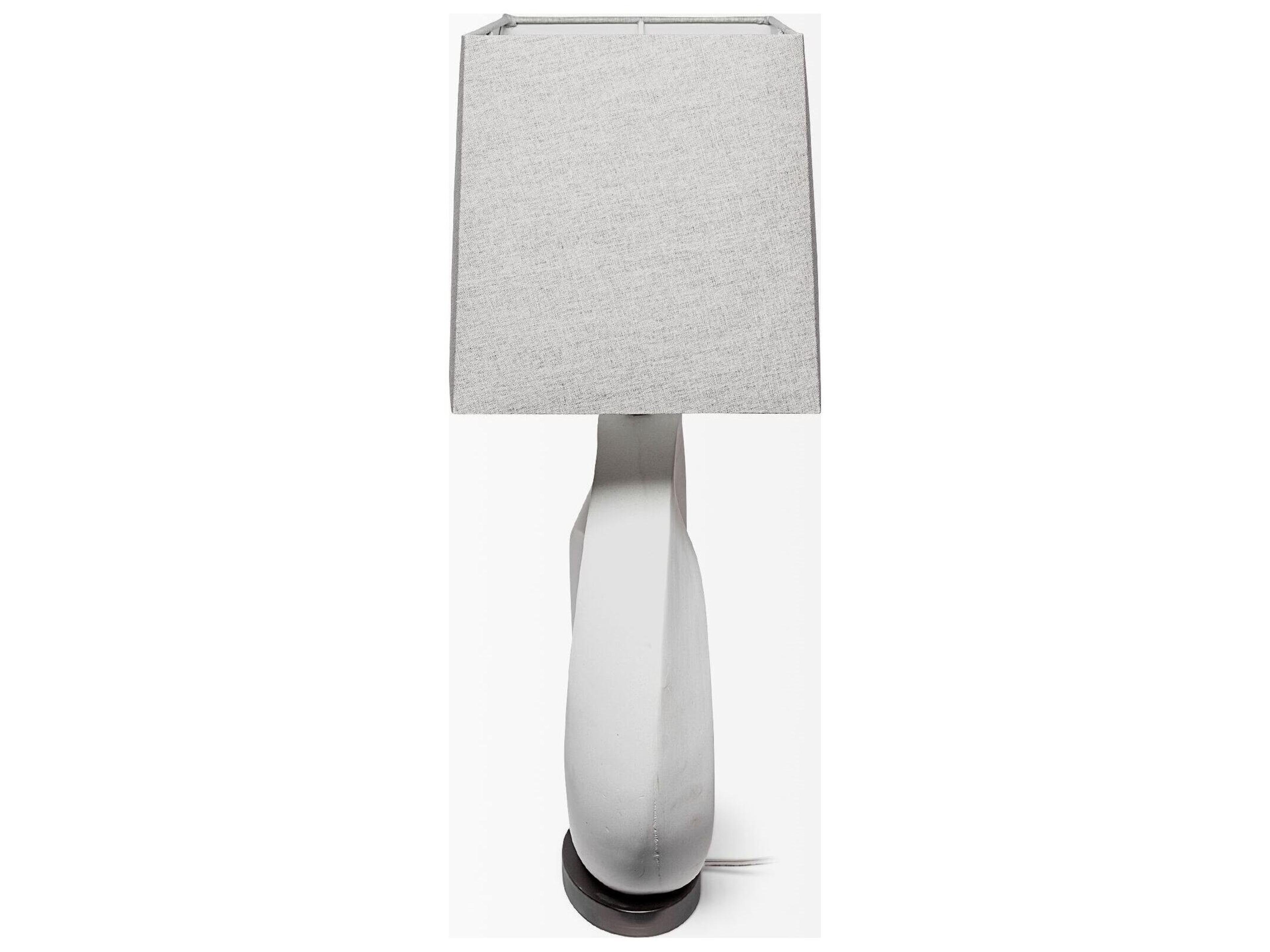 Mercana Celtica (26.8"H) White Resin Ring-Shaped Base Table Lamp