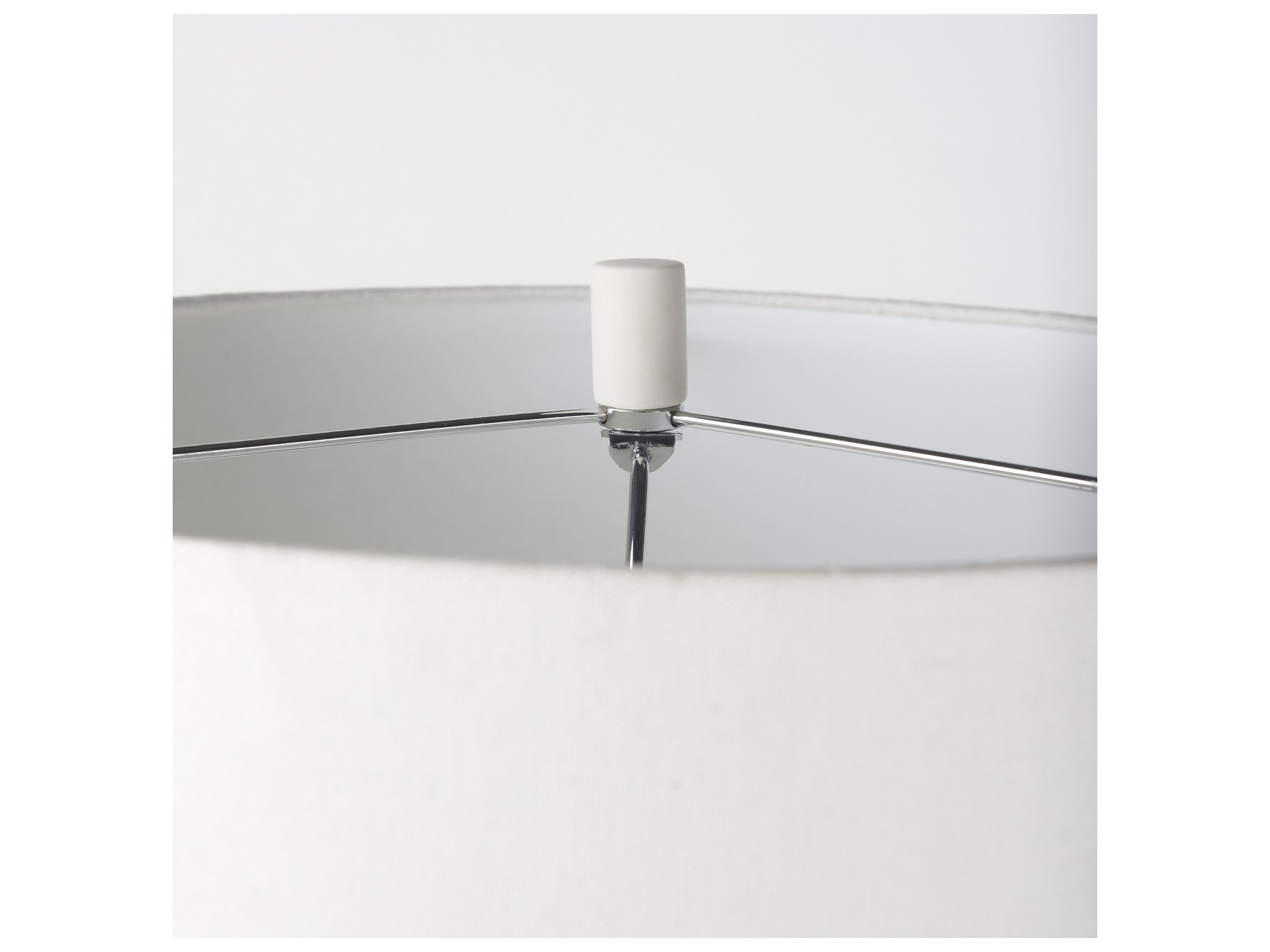 Mercana Melanie 17.0L x 17.0W x 30.5H White Shade W/White Base Table Lamp