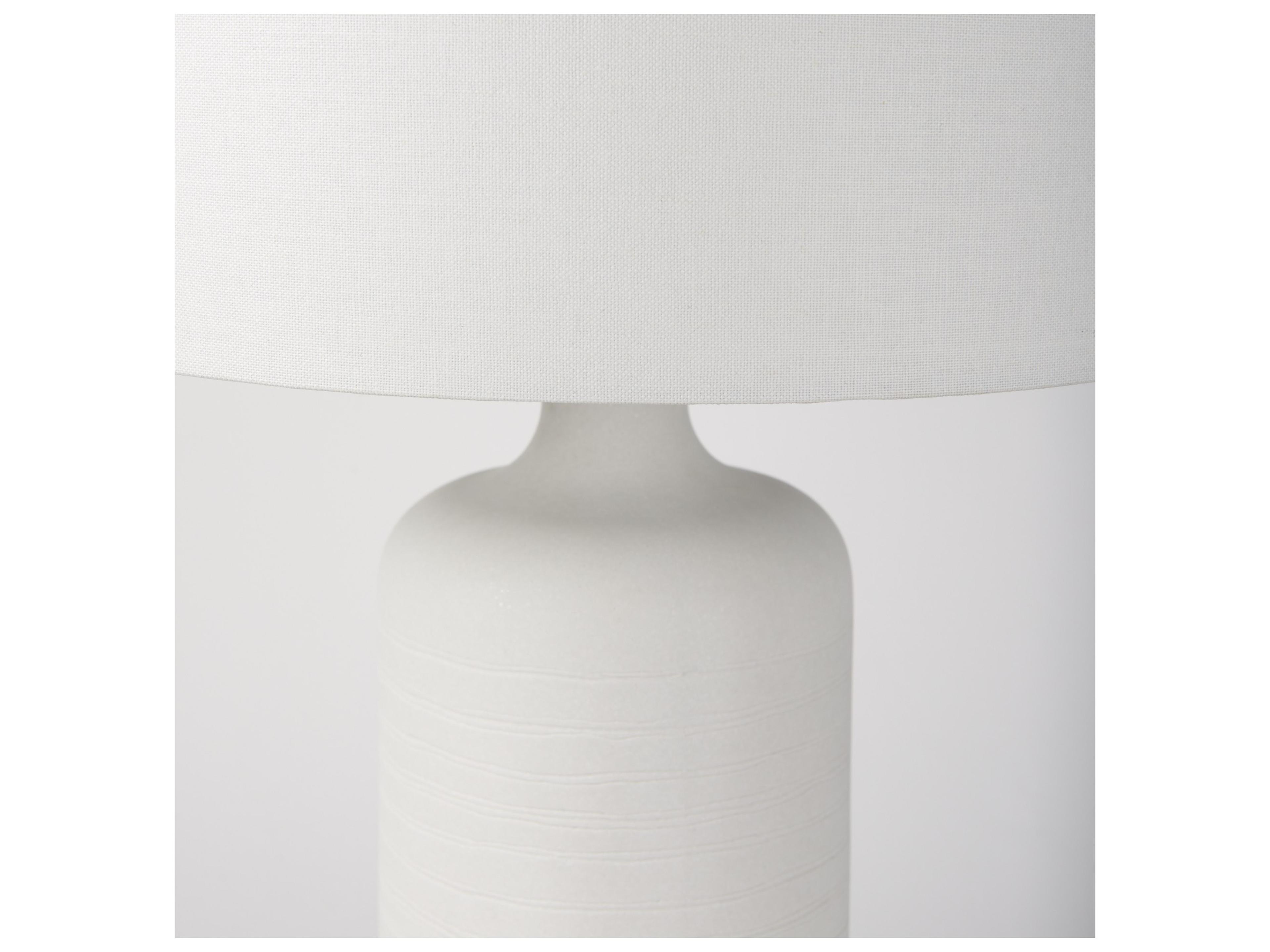 Mercana Melanie 17.0L x 17.0W x 30.5H White Shade W/White Base Table Lamp