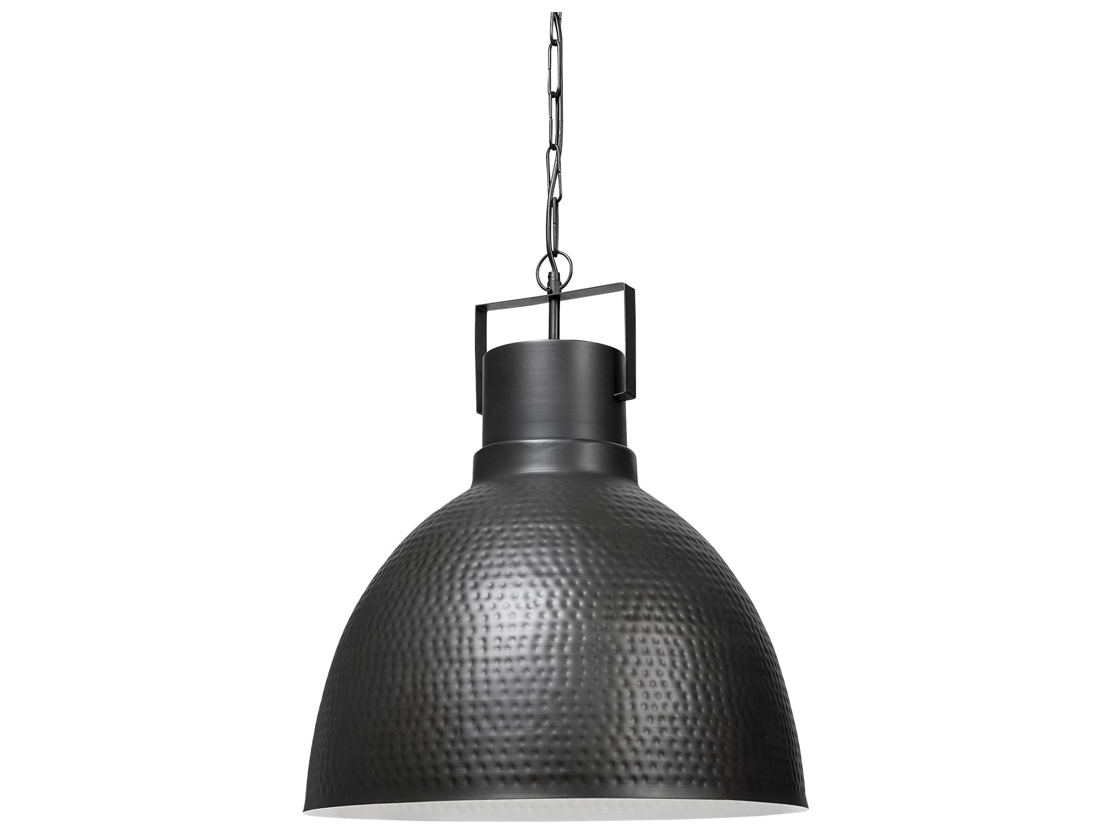 Mercana Minerva 19x22 Metallic Gray Hammered Detail Pendant Light
