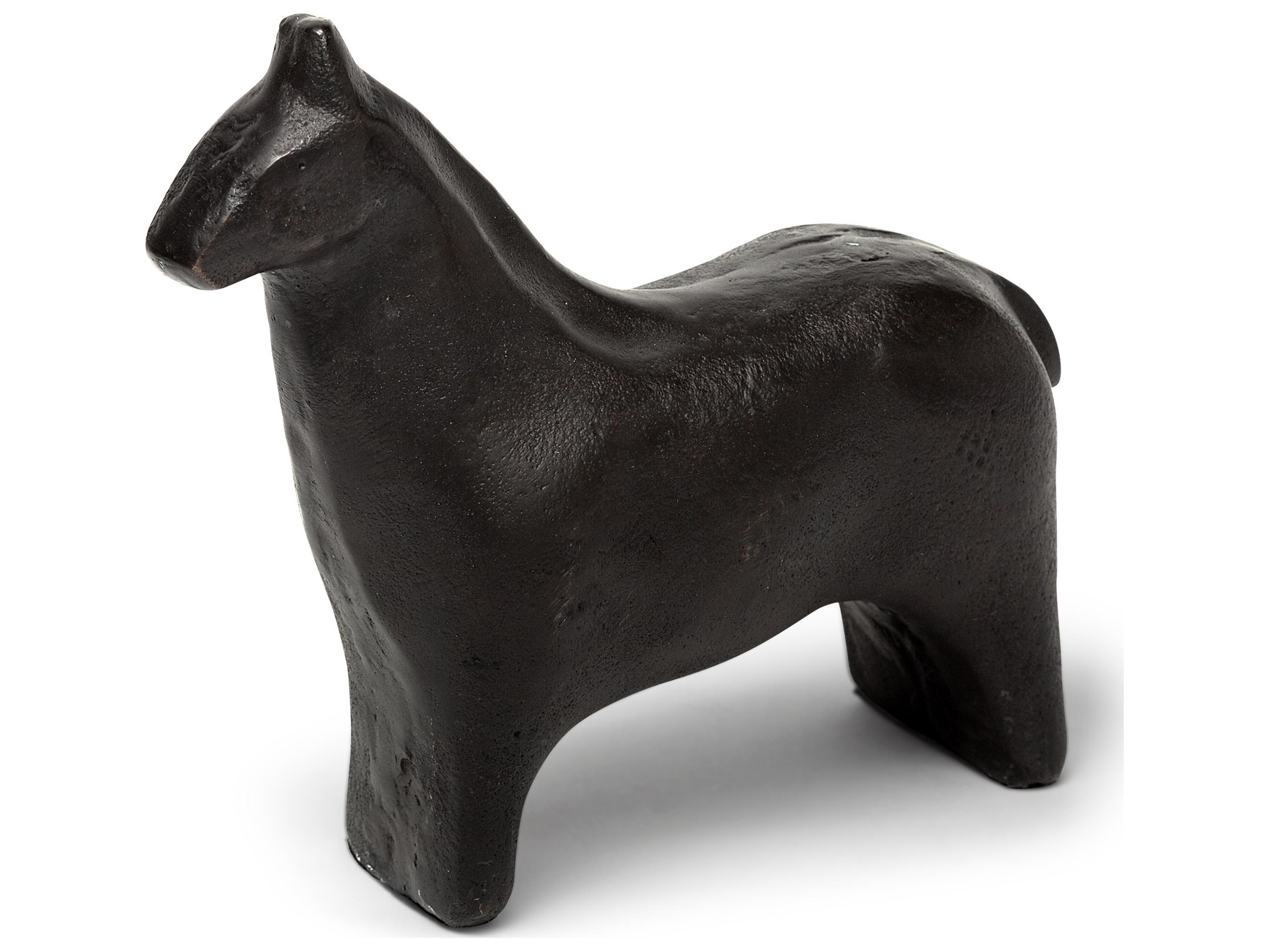 Mercana Sphynx II 7L x 2W Black Cast Aluminum Horse Shaped Object