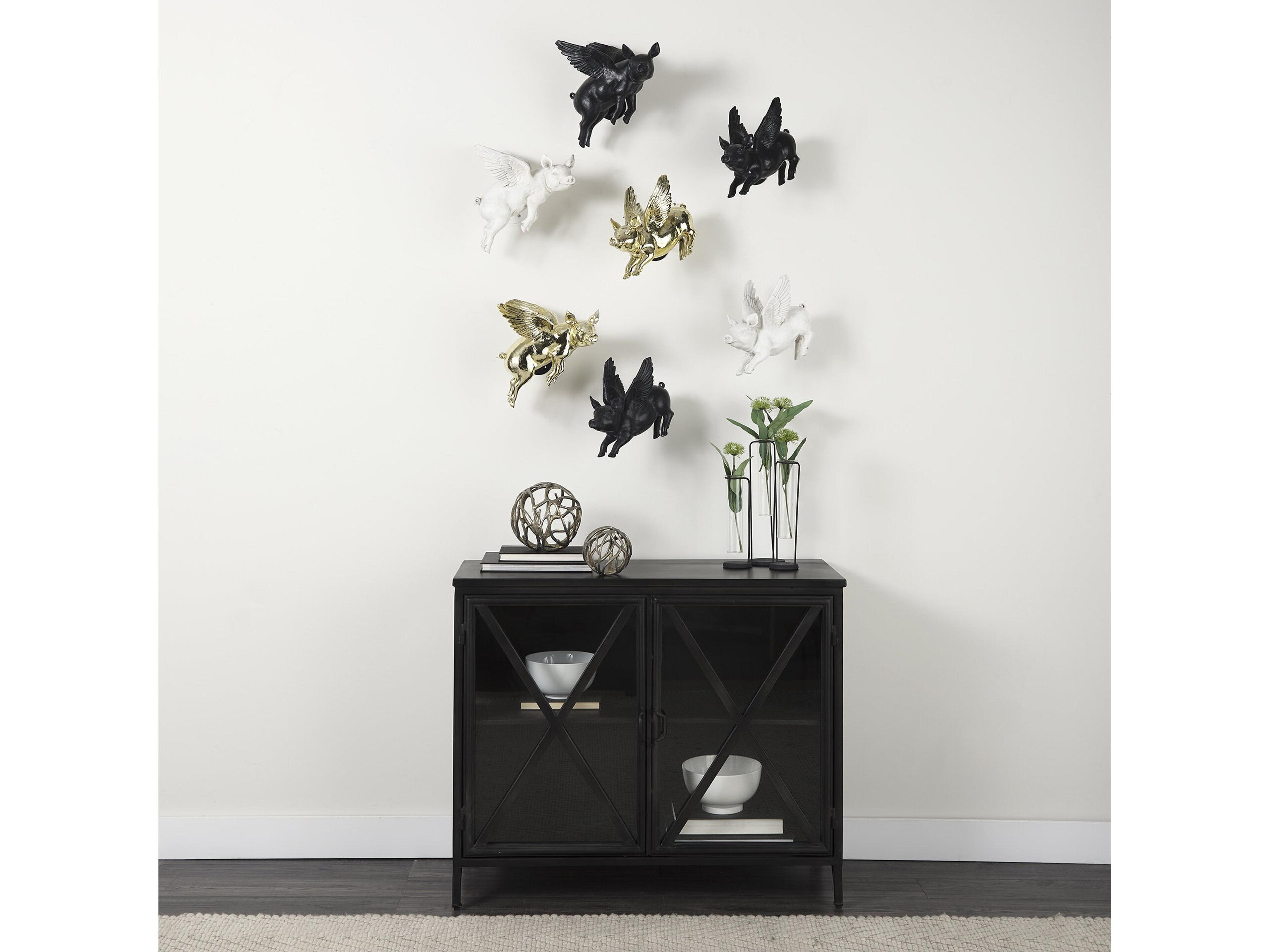 Mercana Sphaira Noir I Small 5L x 5W Gold Cast Aluminum Decorative Tree Branch Orb