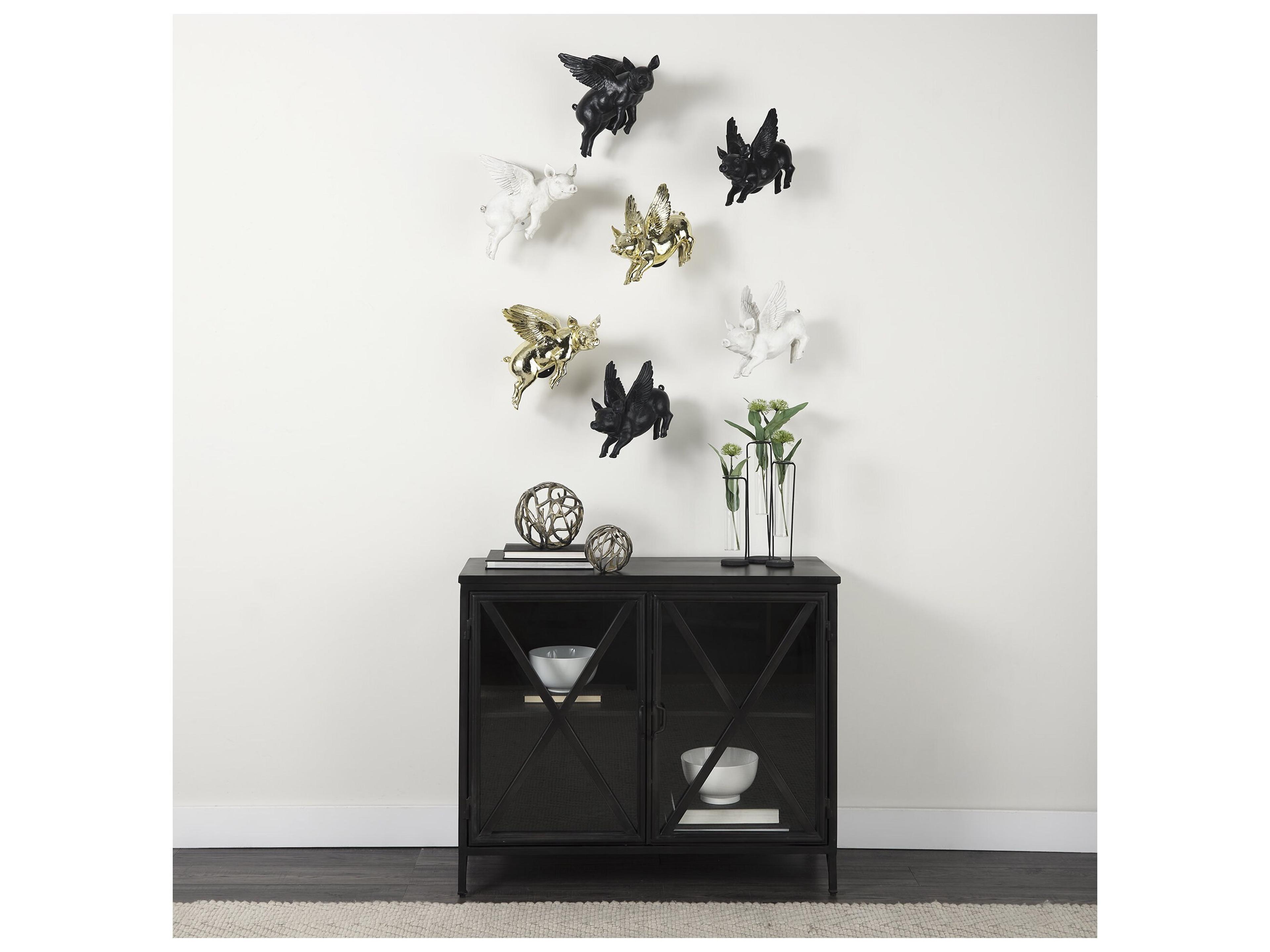 Mercana Sphaira Noir II Large 7L x 7W Gold Cast Aluminum Decorative Tree Branch Orb