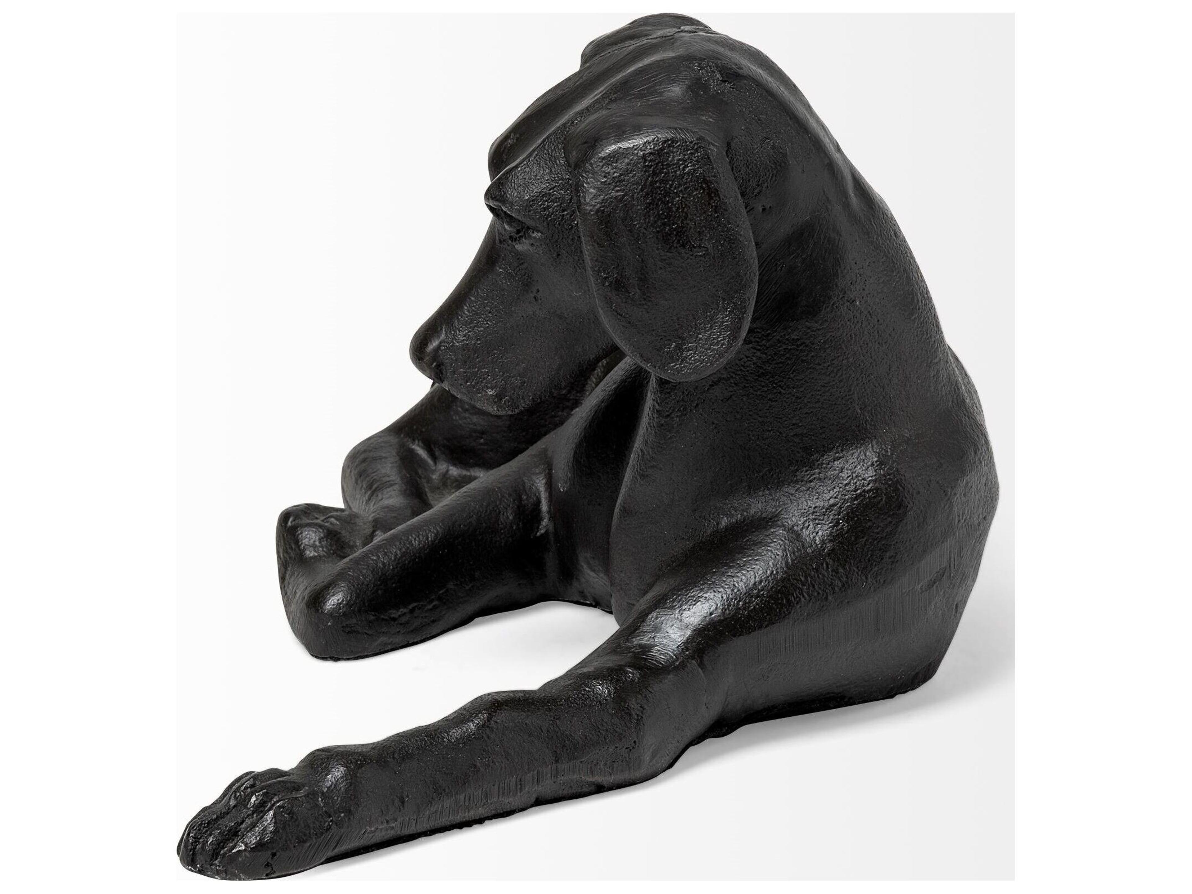 Mercana Czar 11L x 7W Black Metal Labrador Retriever