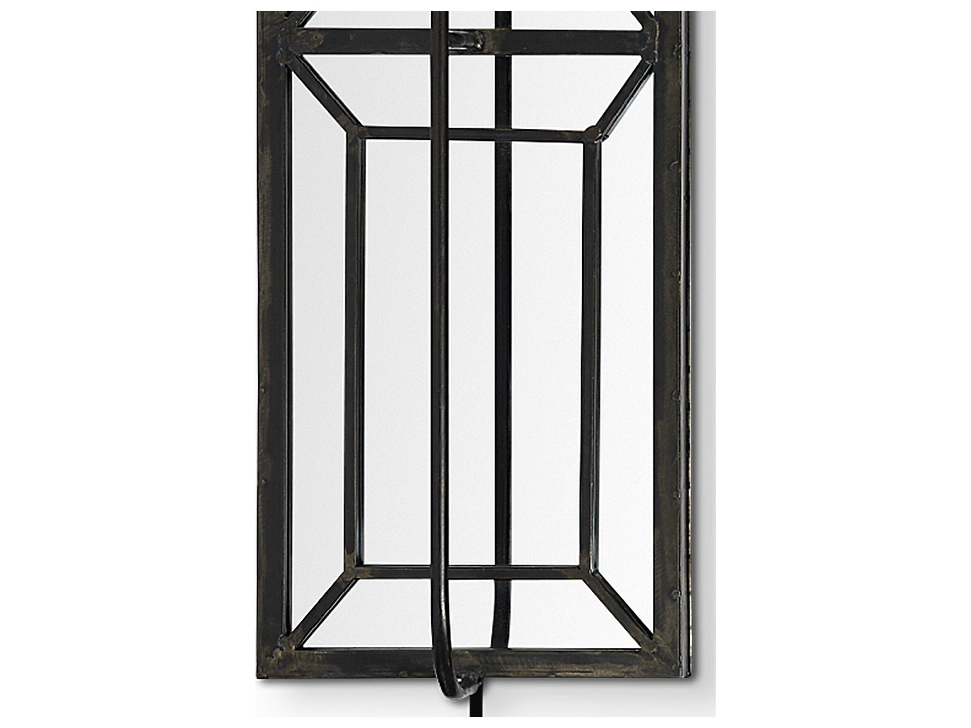 Mercana Noah 12.2x55 Black Metal w/White Fabric Shade Rectangular Wall Sconce