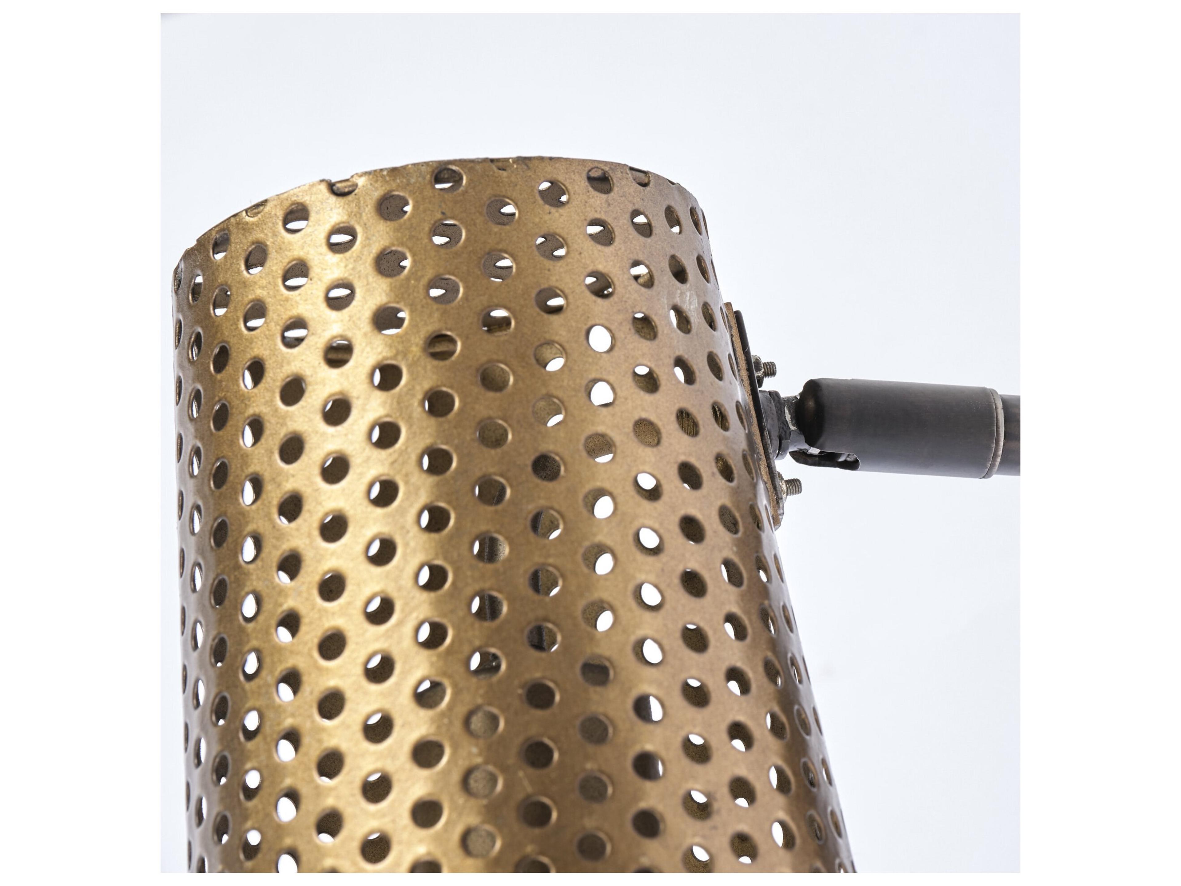 Mercana Wesley I 11x10.2 Gold Toned Perforated Metal Cone Wall Sconce