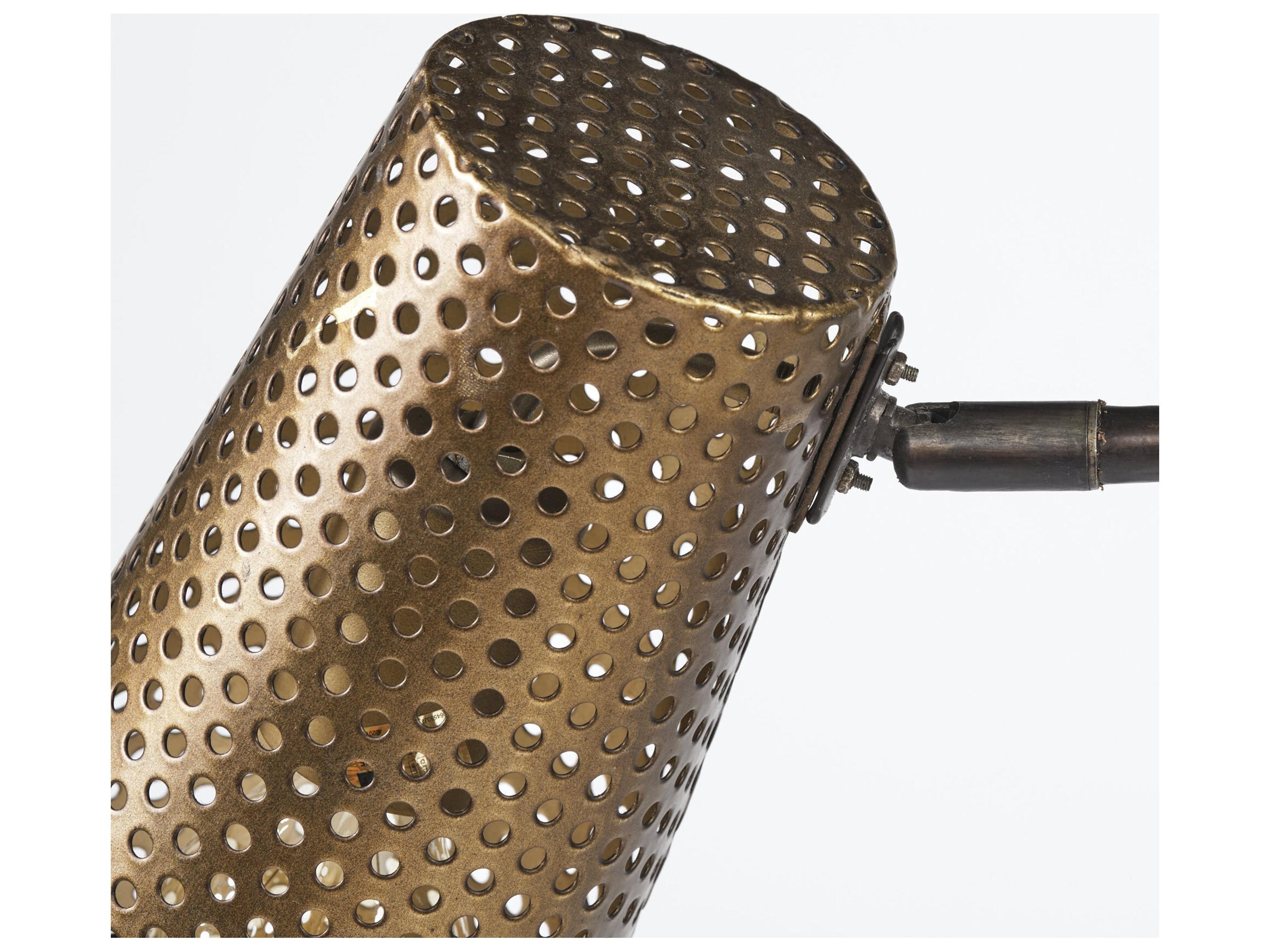 Mercana Wesley I 11x10.2 Gold Toned Perforated Metal Cone Wall Sconce