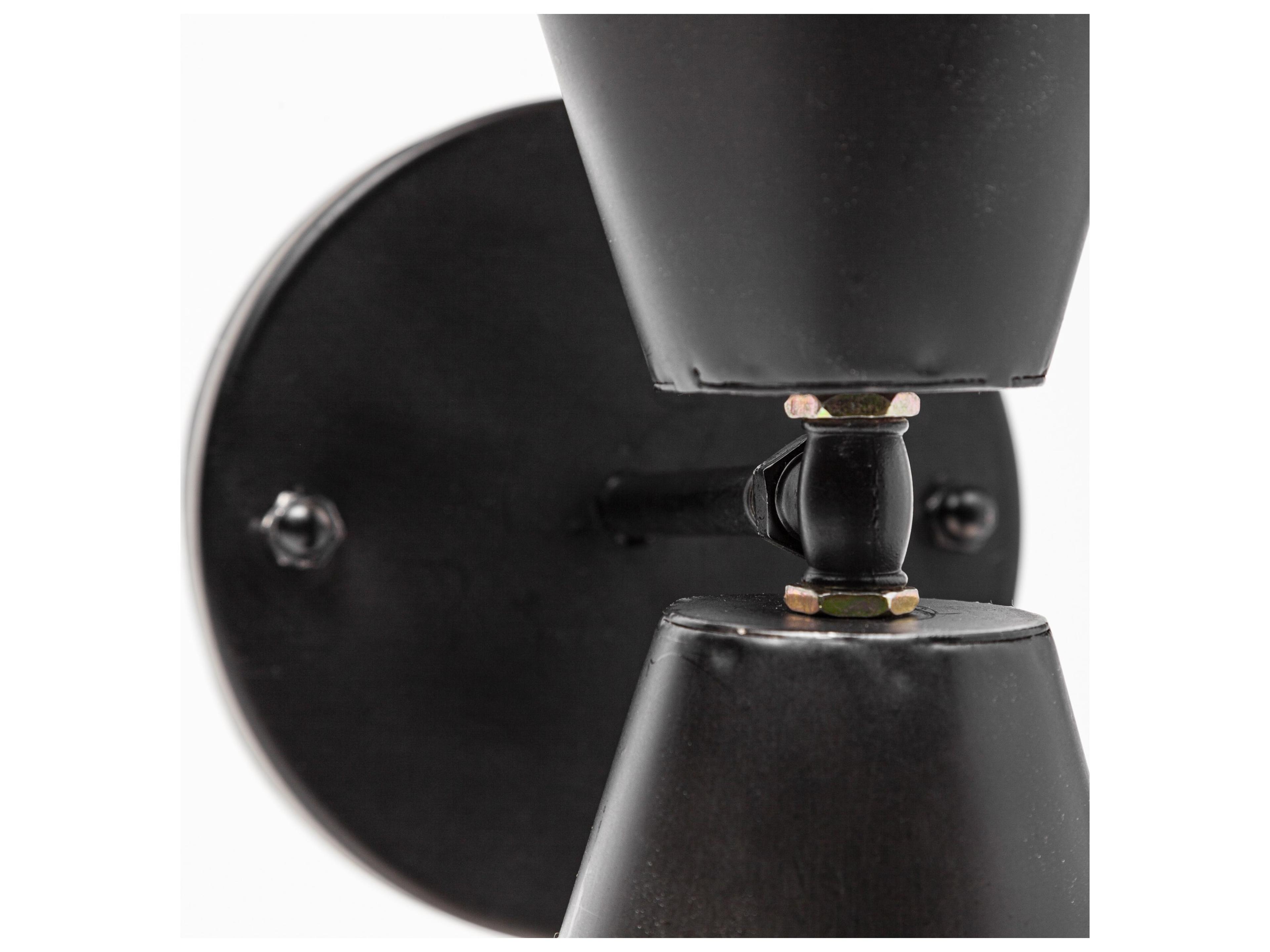 Mercana Eris II 7.3x12.6 Black Metal w/Gold Accent Double-Cone Wall Sconce