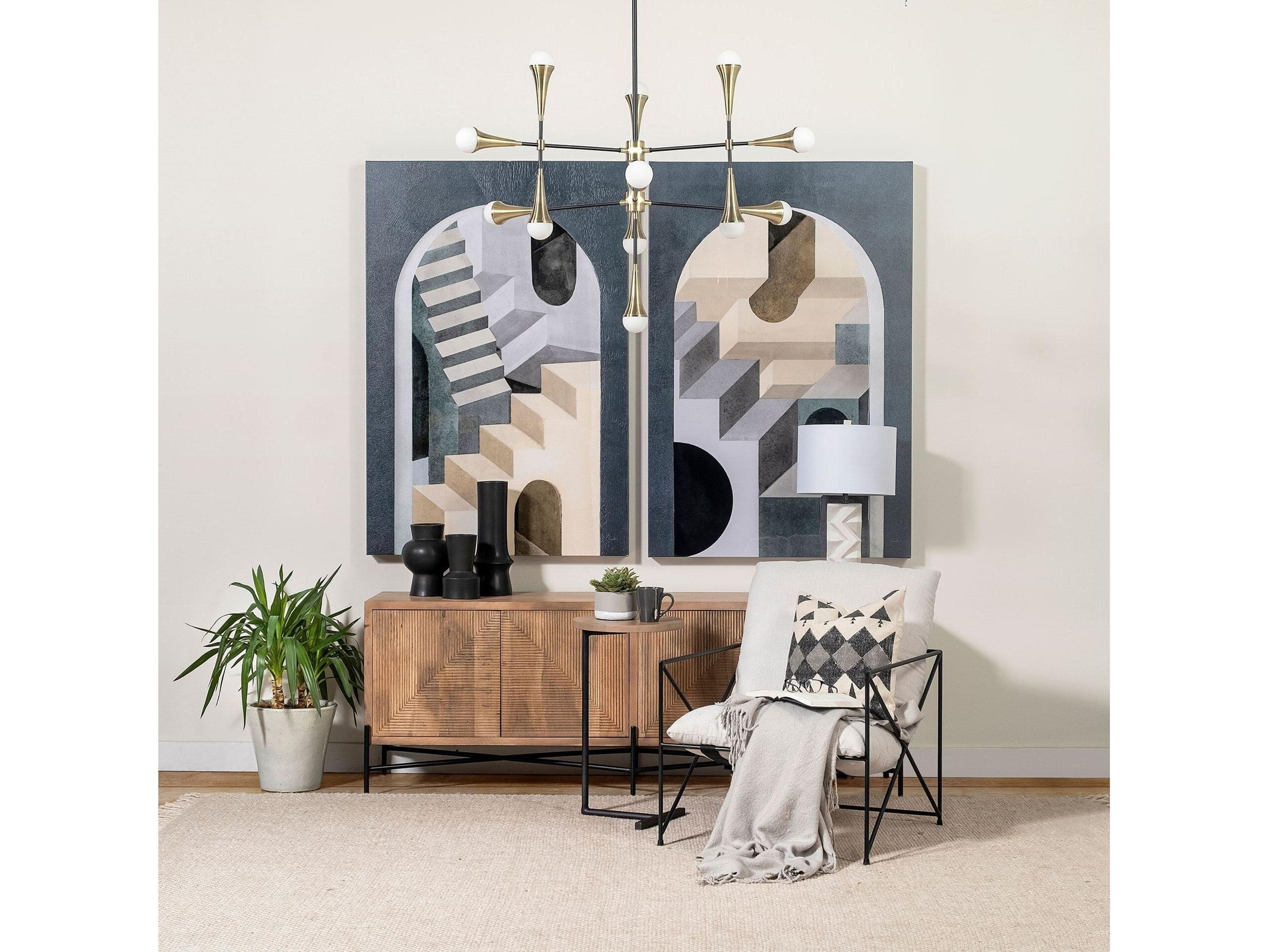 Mercana Leonidas 28.5L x 29.5W x 34.0H  Cream Upholstered Padded Seat and Black Metal Frame Accent Chair