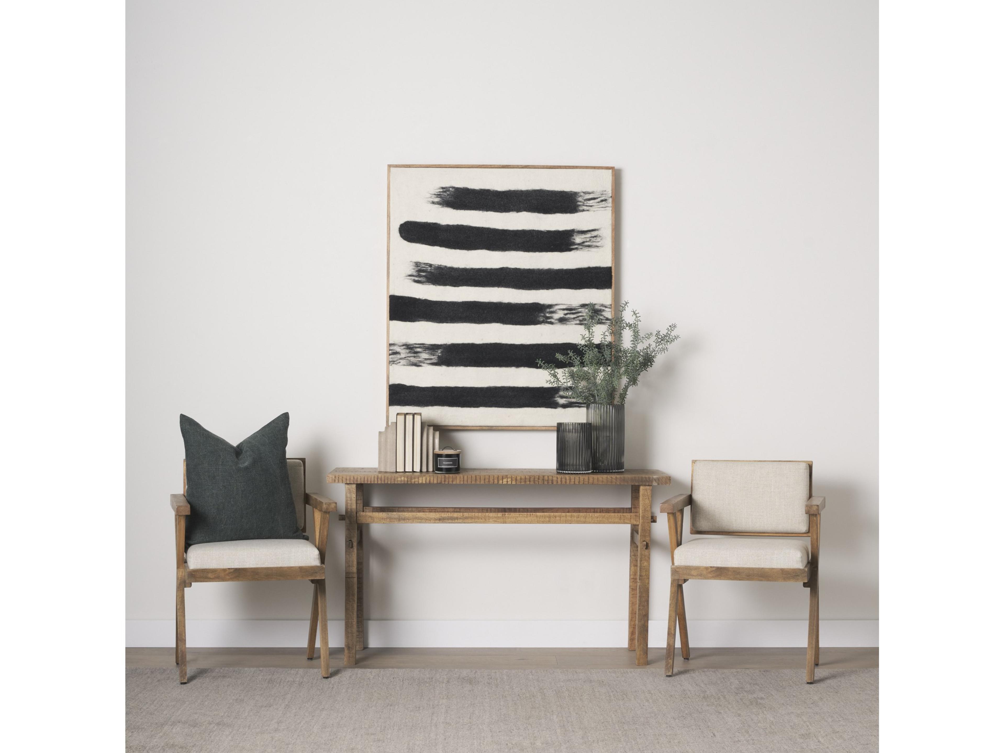 Mercana Topanga I Cream Fabric Wrap Medium Brown Wooden Frame Dining Chair