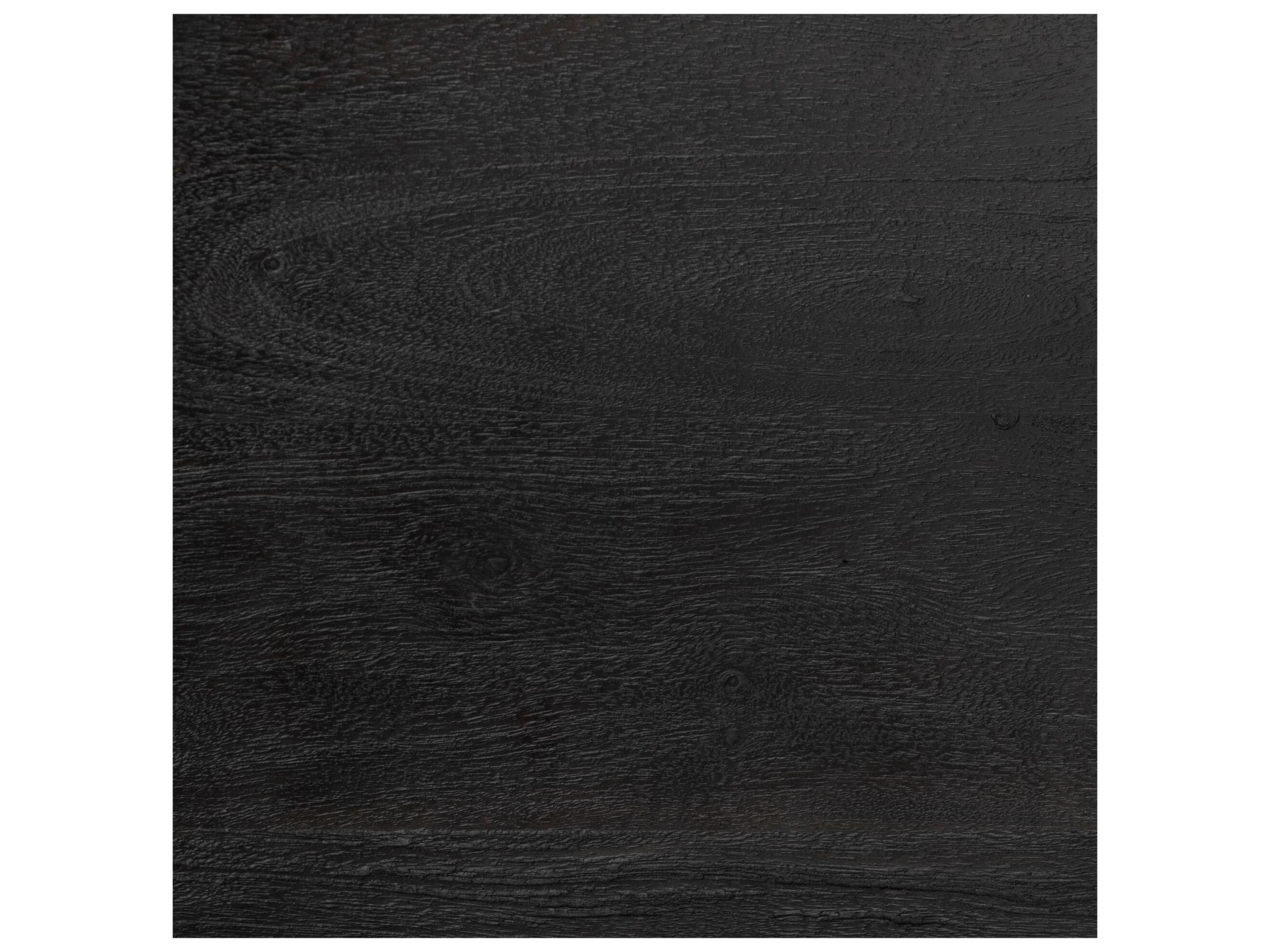 Mercana Etienne VII 24" Set of Two Round Top Black Wood and Marble Top Nesting Table