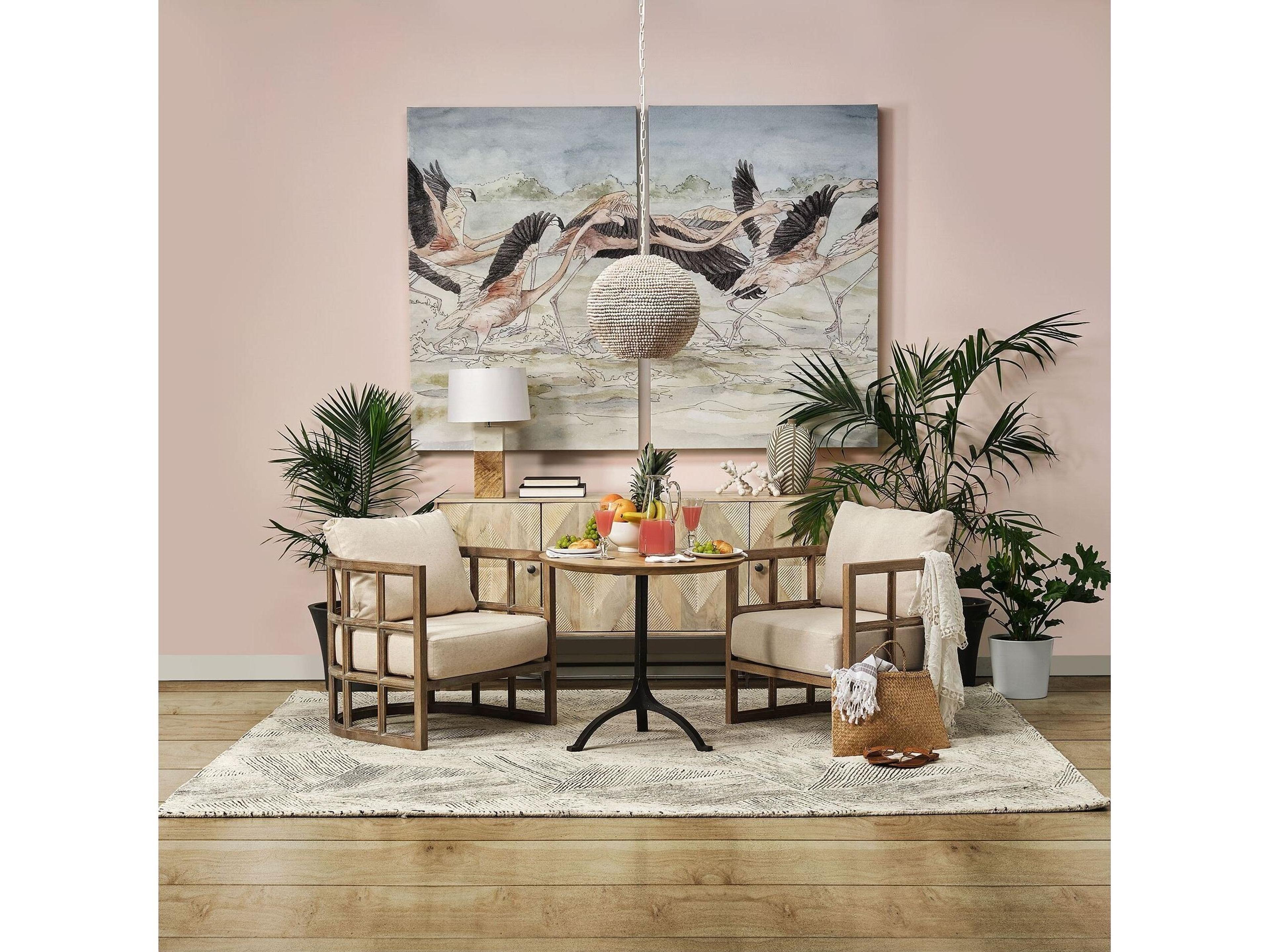 Mercana Hogarth III 72L x 15W x 34H Brown Solid Wood Frame Gold Metal Base 4 Cabinet Door Sideboard