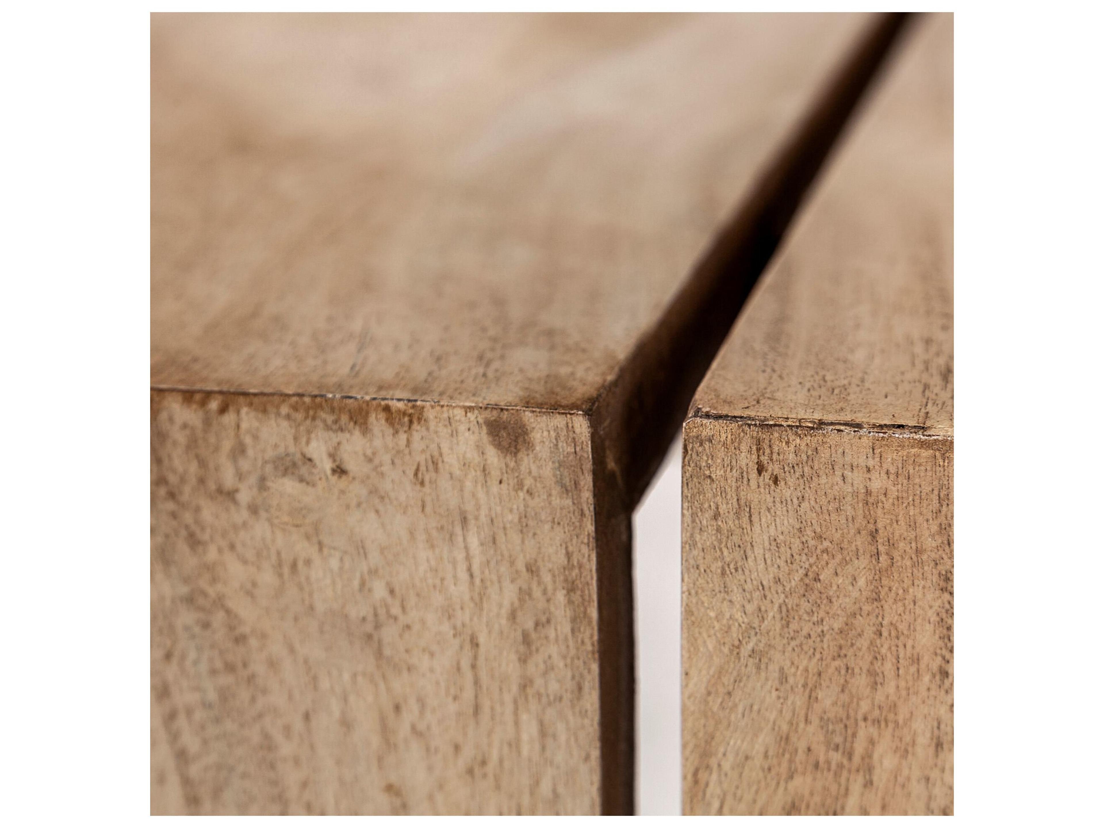 Mercana San Andreas 48x30.5 Rectangular Brown Solid Wood Top and Base Coffee Table