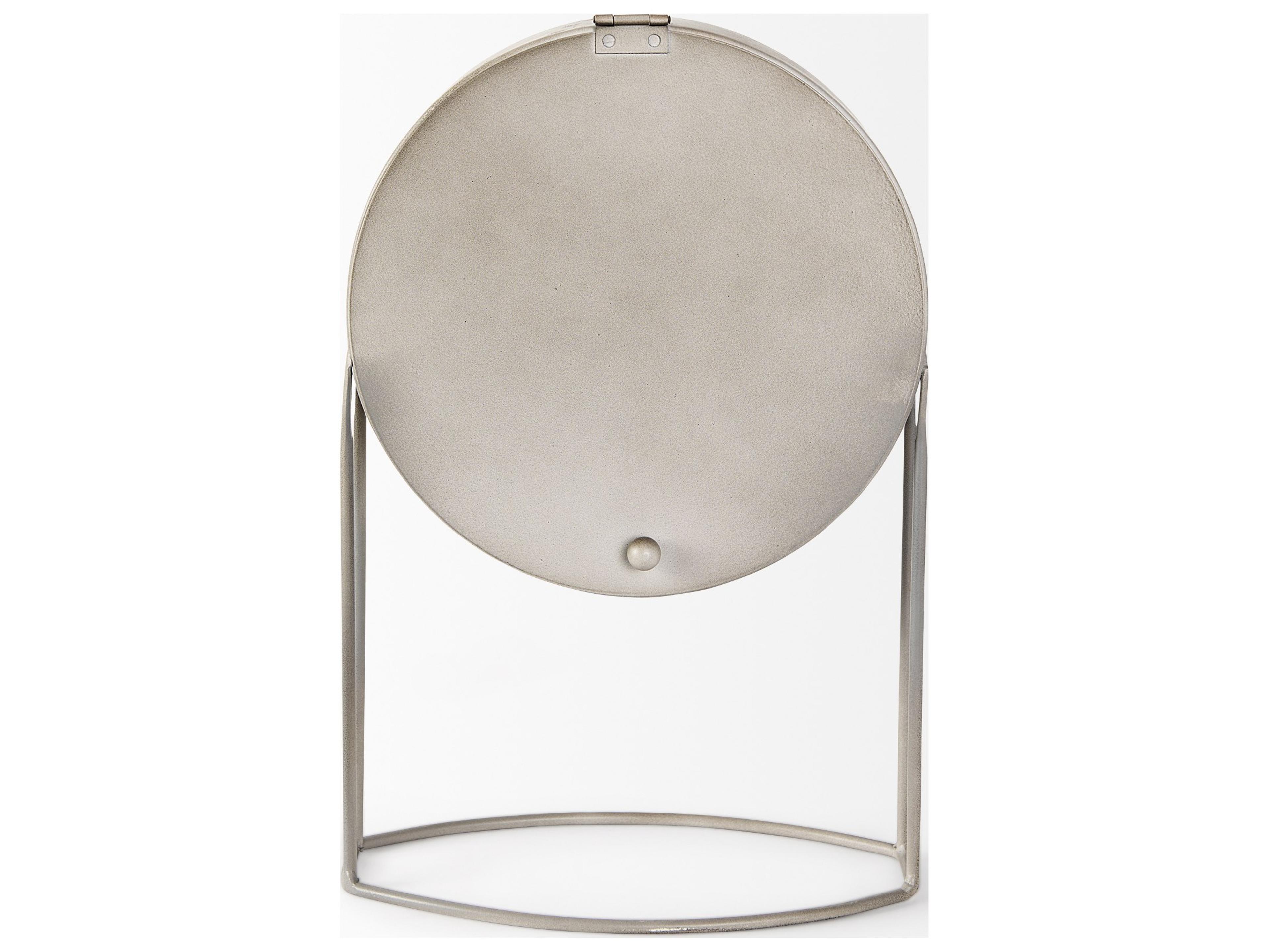 Mercana Aurus Matte Gray Metal Table Clock