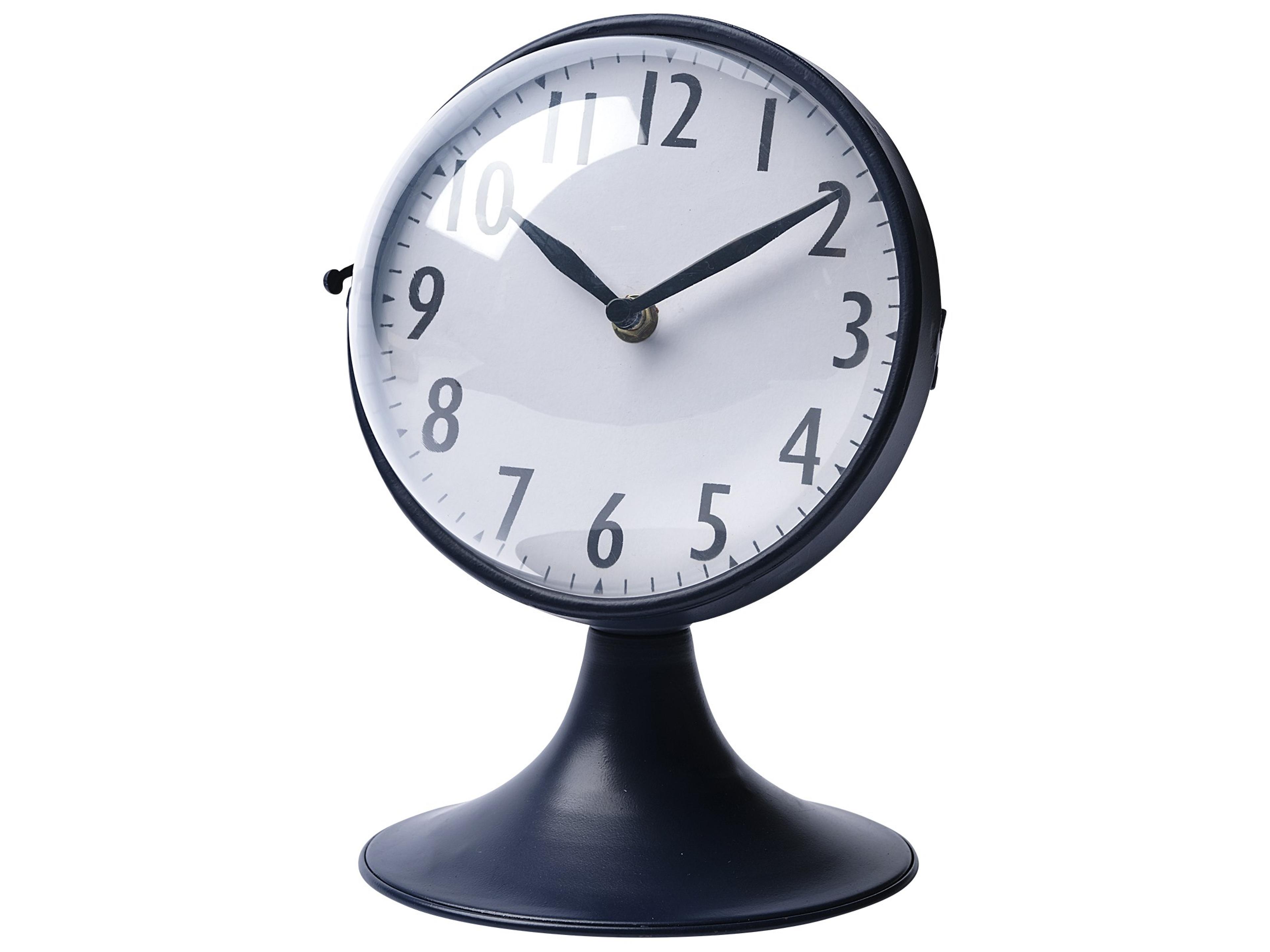 Mercana Weymouth Blue Metal Glass Dome Table Clock