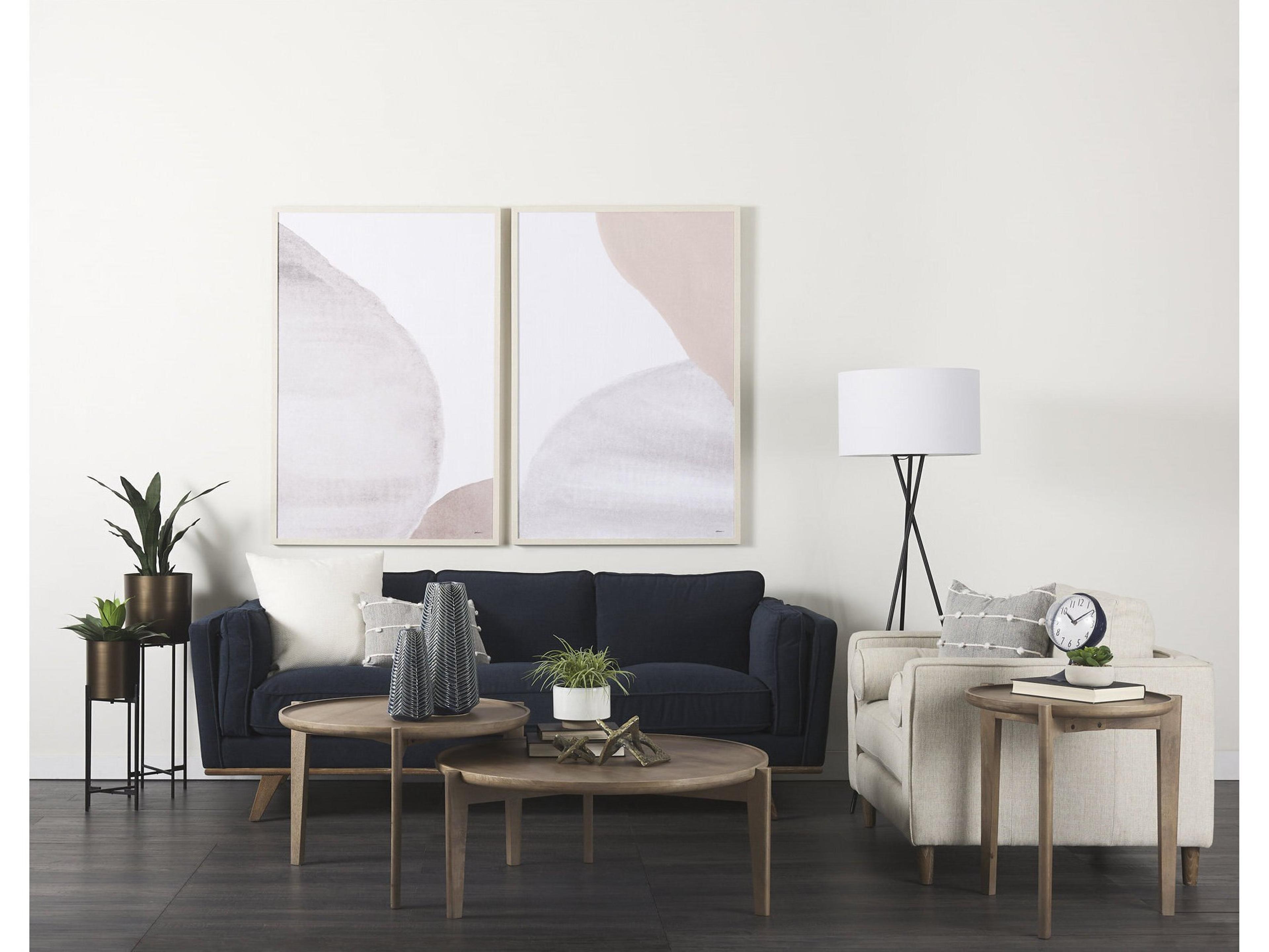 Mercana Weymouth Blue Metal Glass Dome Table Clock