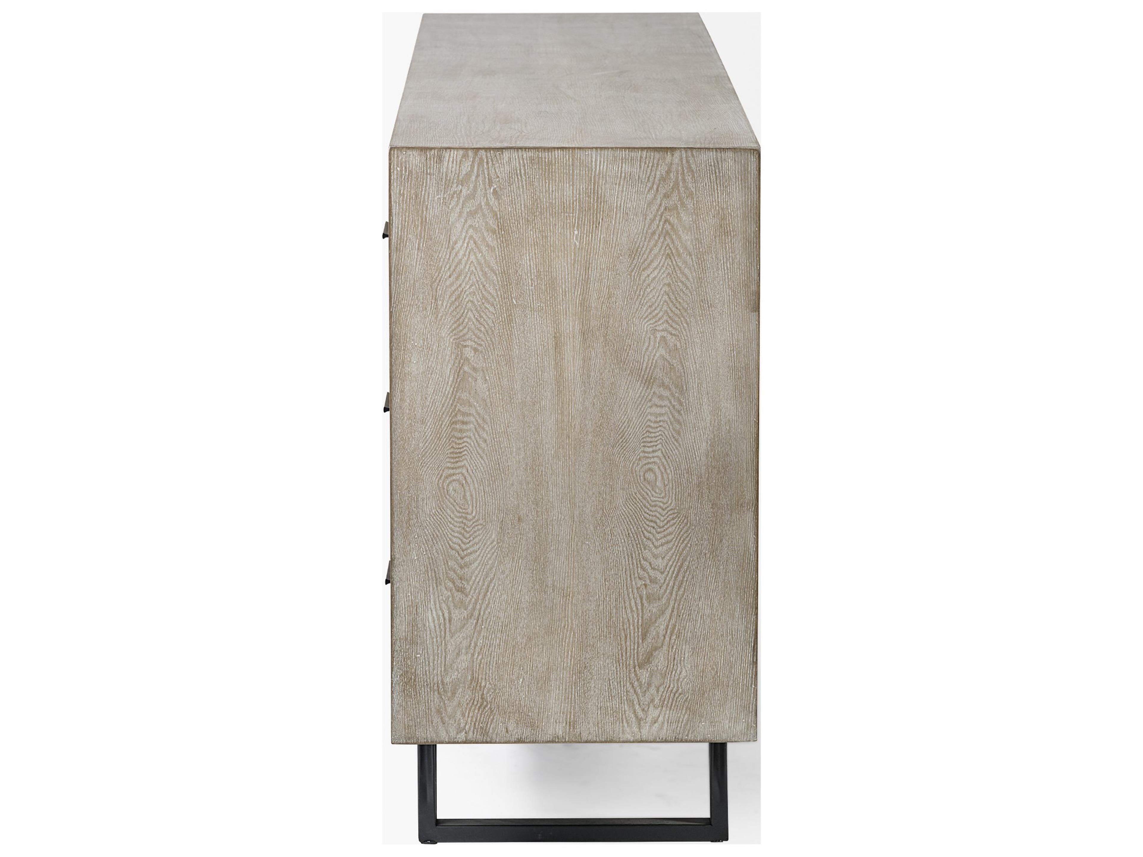 Mercana Giselle II Brown Fir Veneer W/Black Metal Leg 9 Drawer Sideboard