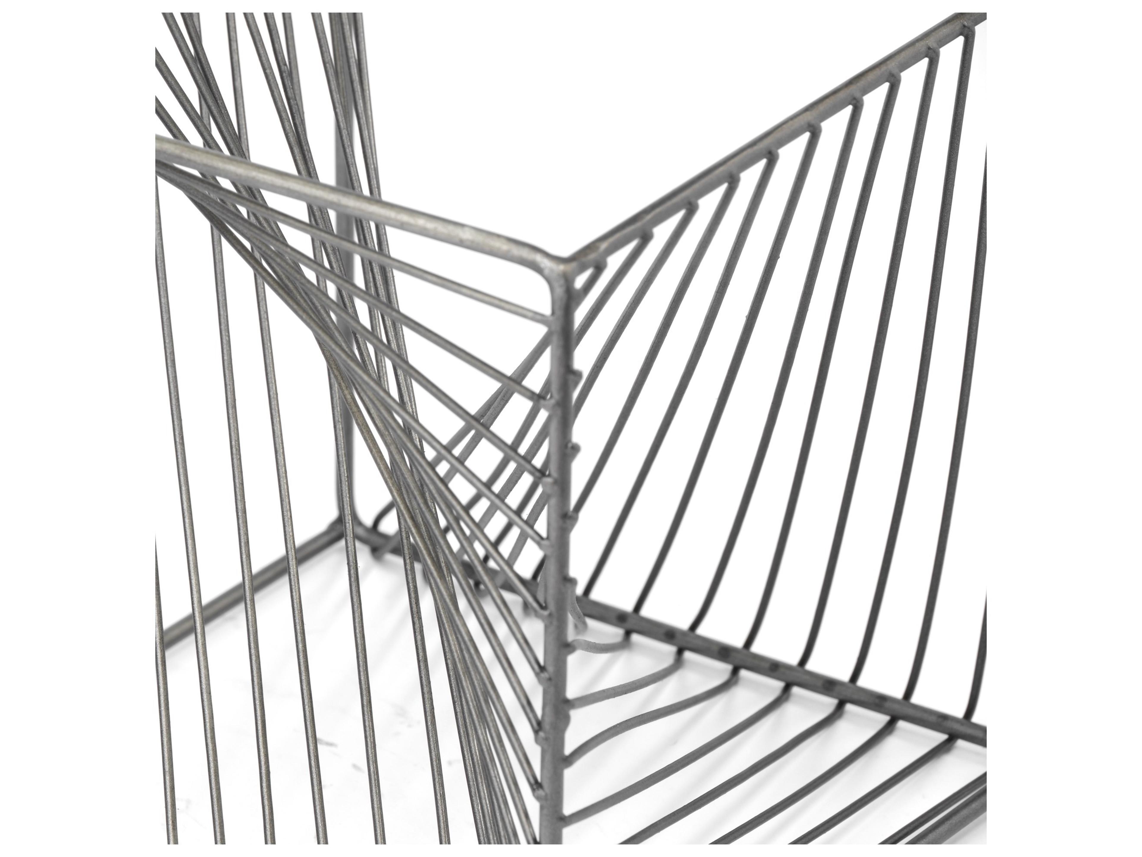 Mercana Rochon 8L x 8W Gray Metal Decorative Cube