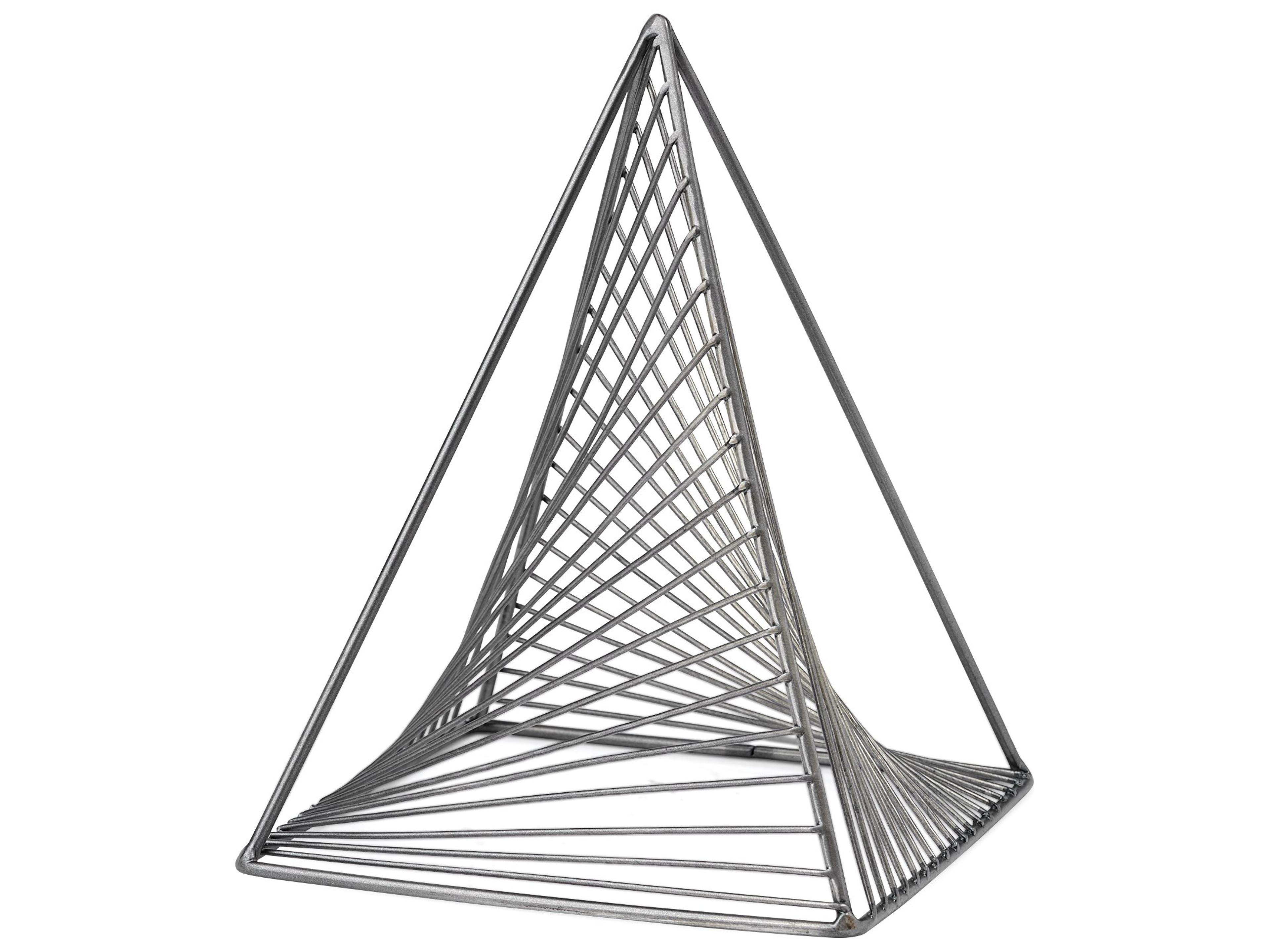 Risley 8L x 8W Gray Metal Triangular Decorative Object