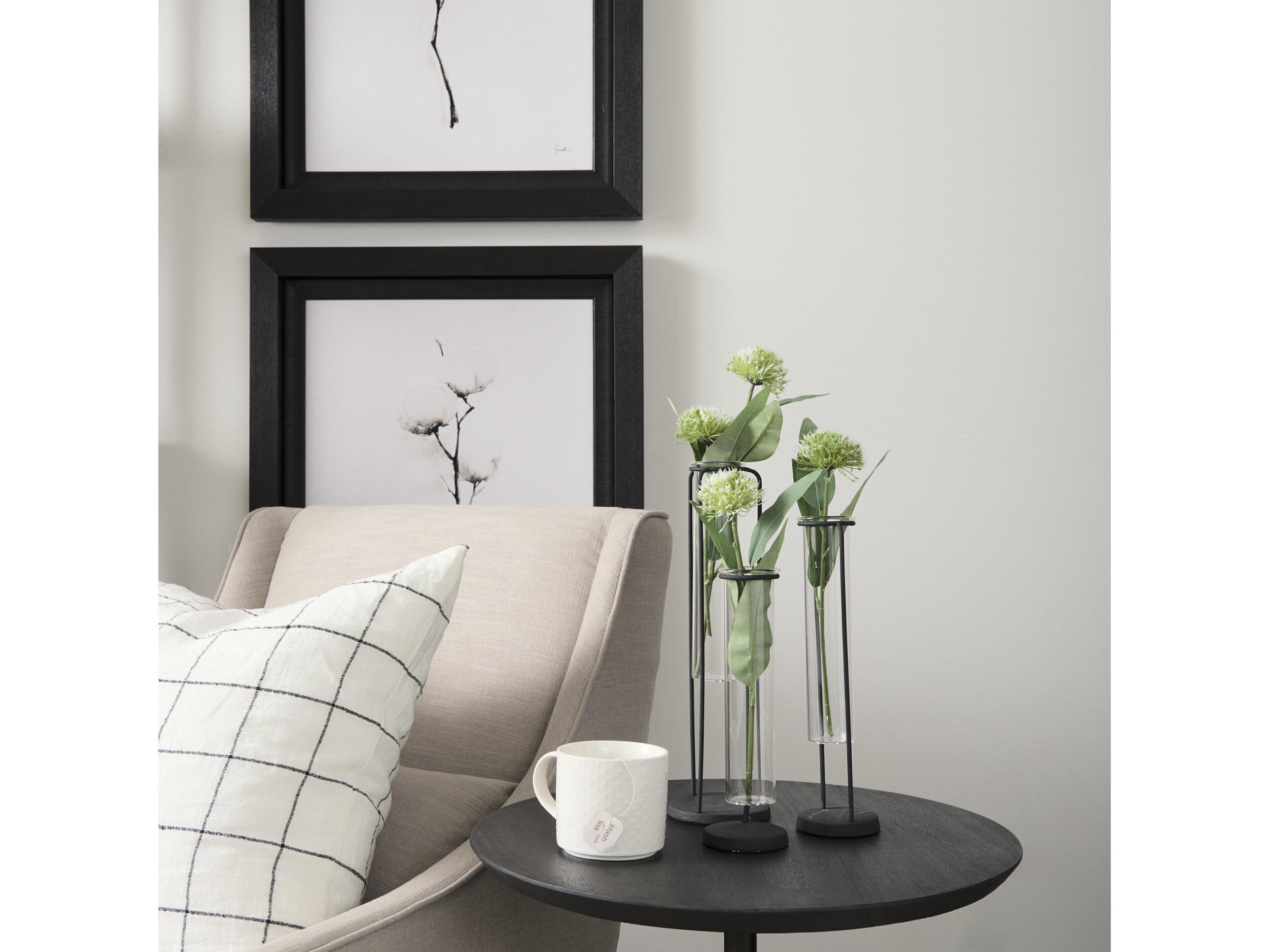 Mercana Beeker Set Of Three Black Metal Test Tube Style Vases