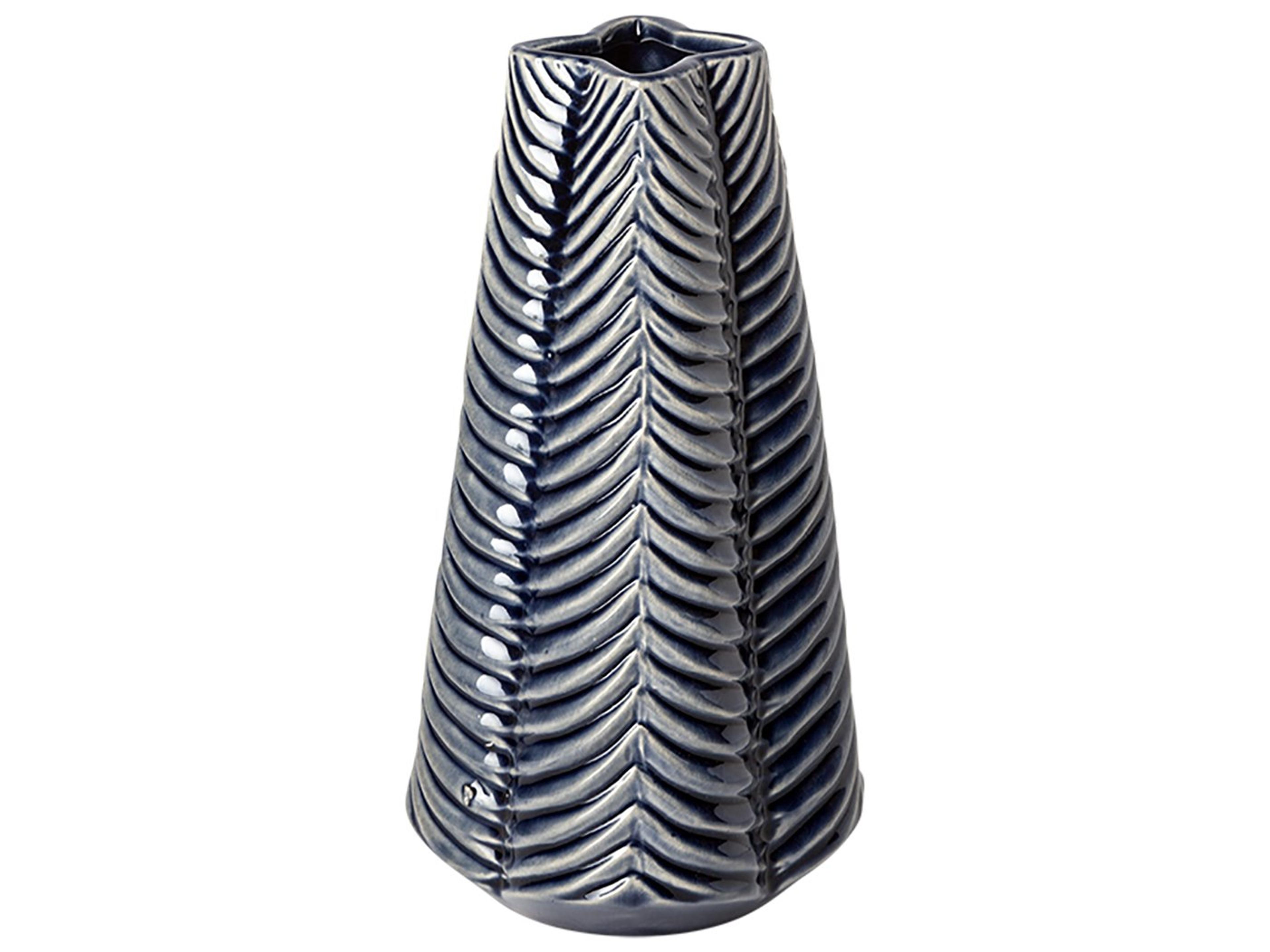 Bashir I Small Dark Navy Gloss Ceramic Vase