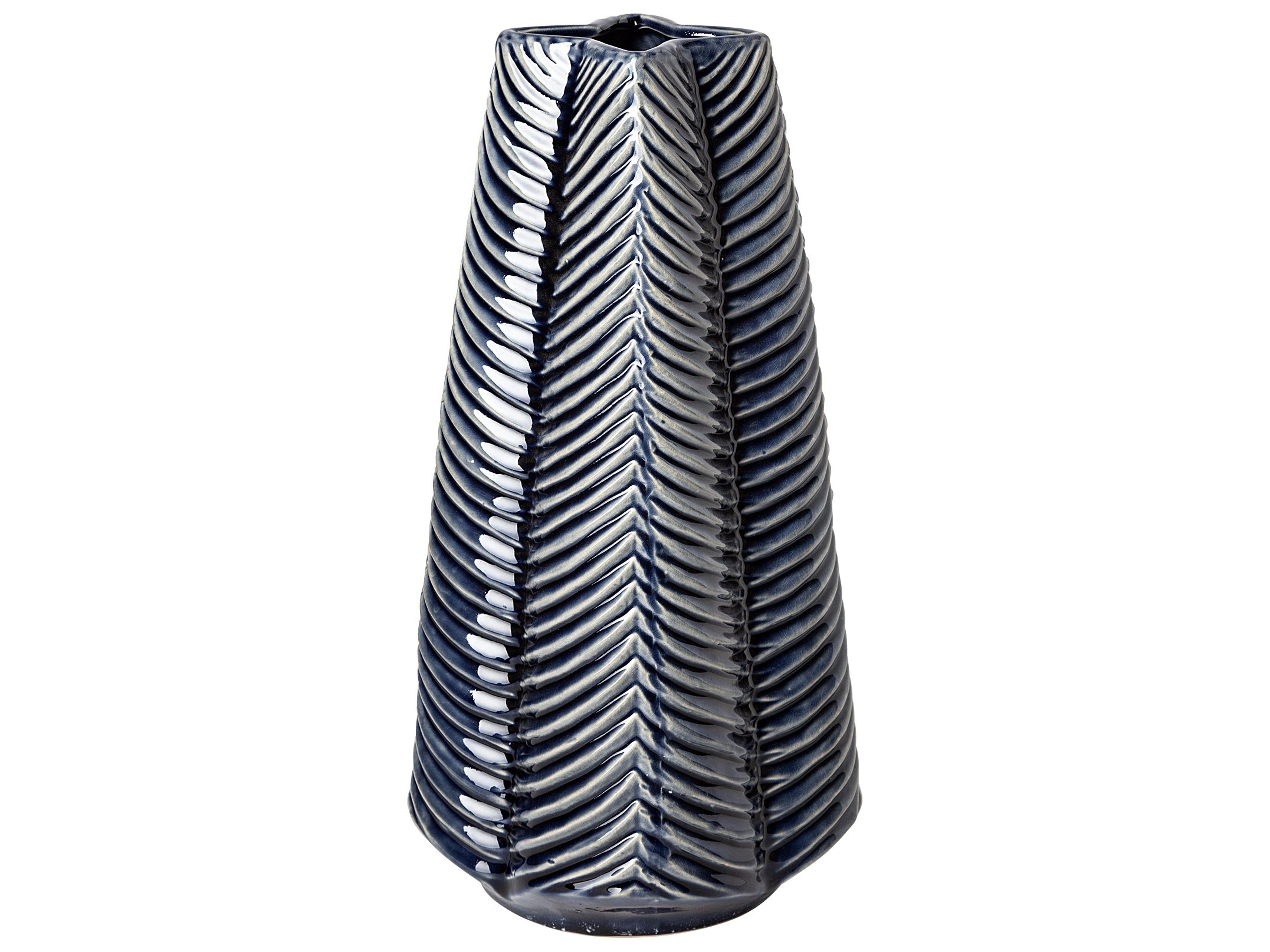Bashir II Large Dark Navy Gloss Ceramic Vase