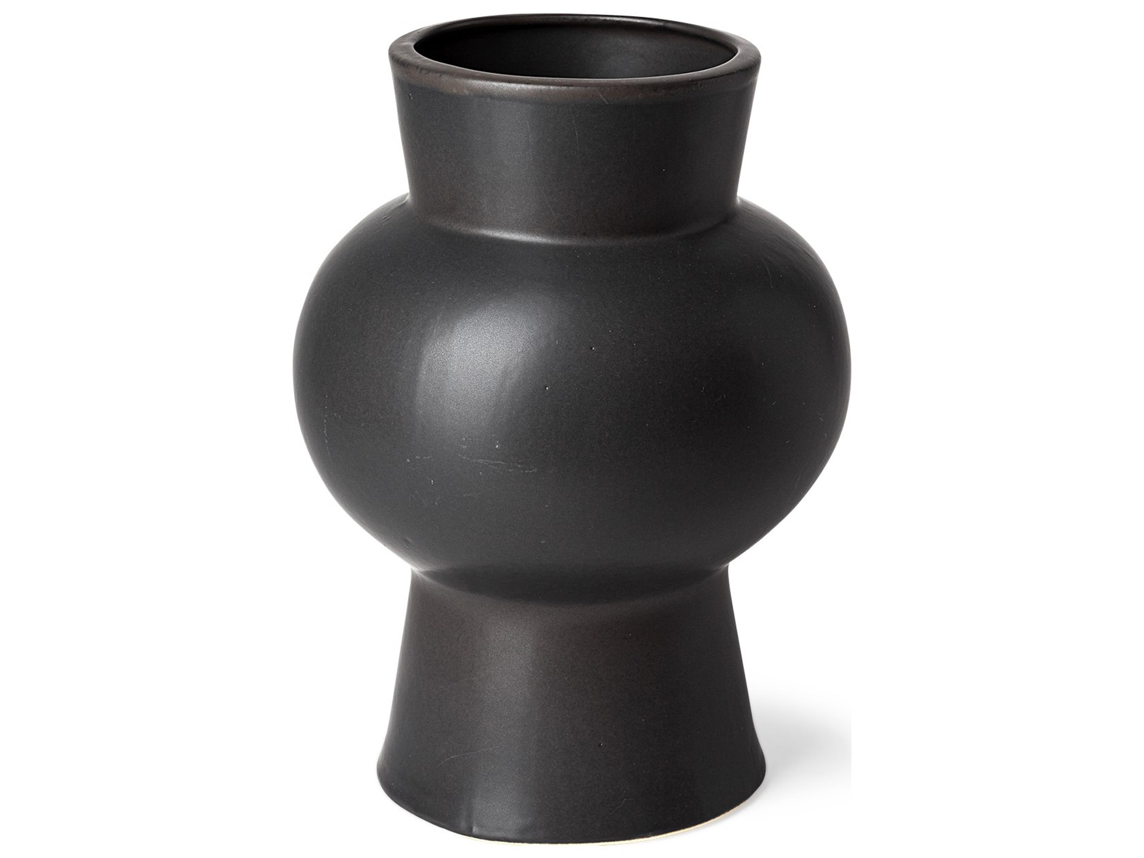Laforge II Black Ceramic Vase