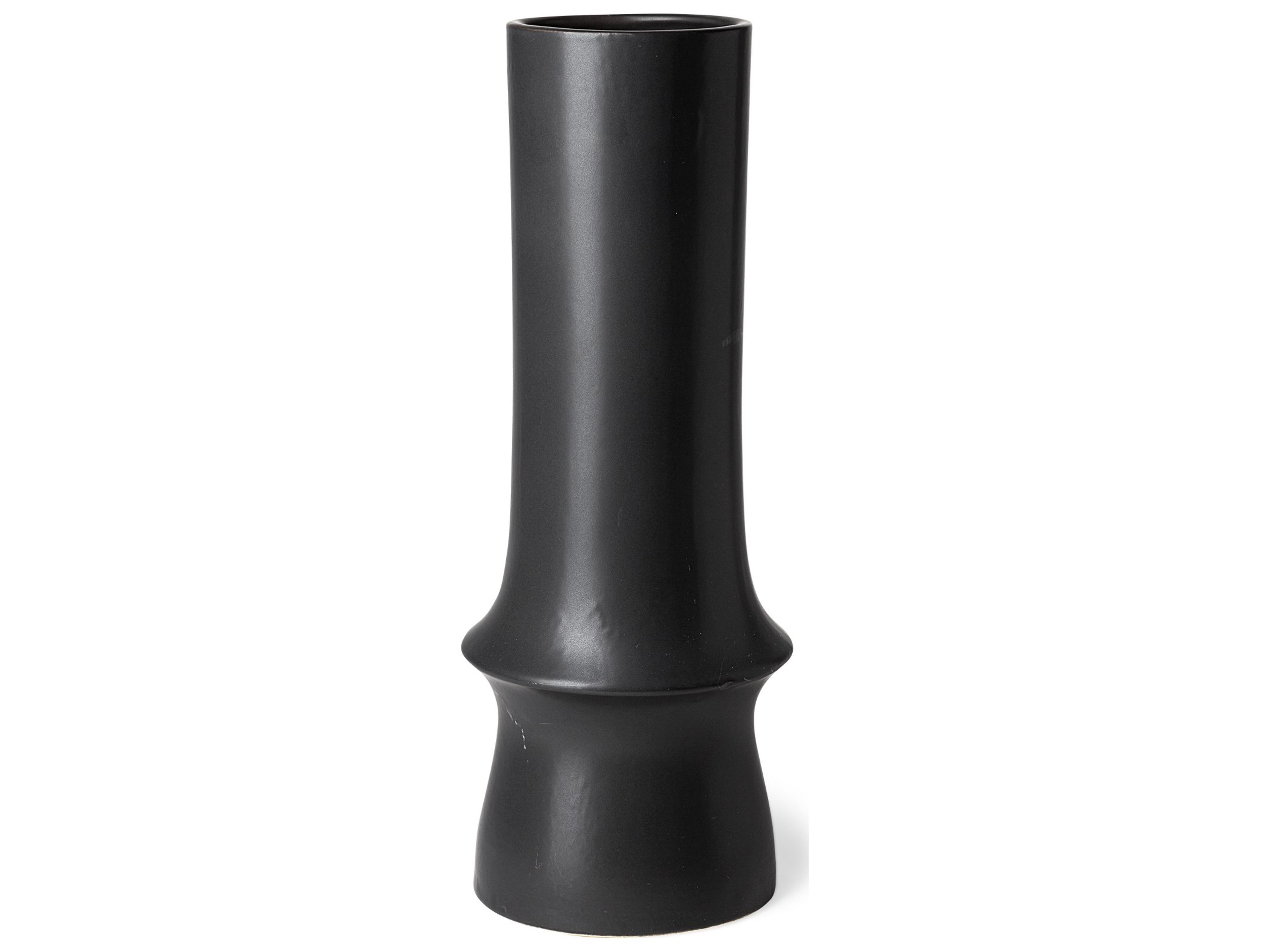Laforge III Black Ceramic Vase