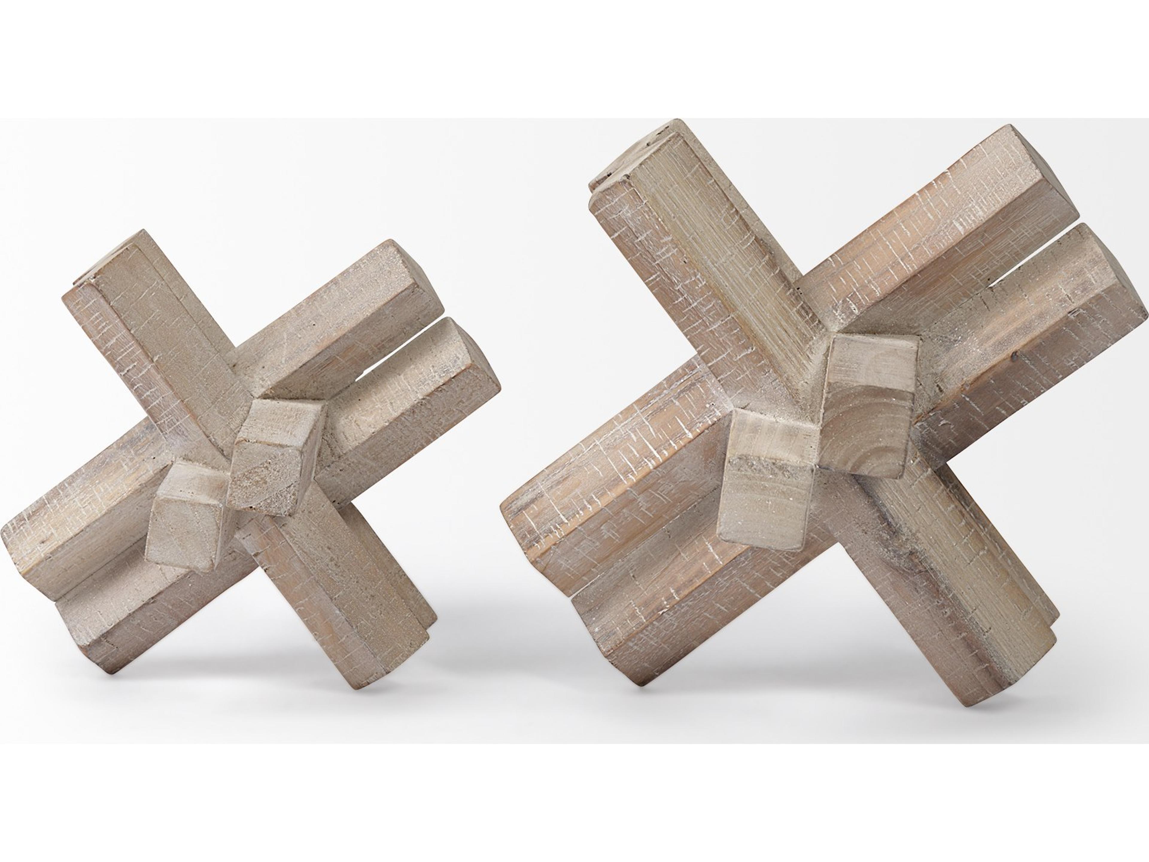 Mercana Vega II (Large) 7L x 7W Natural Wood Jack Object