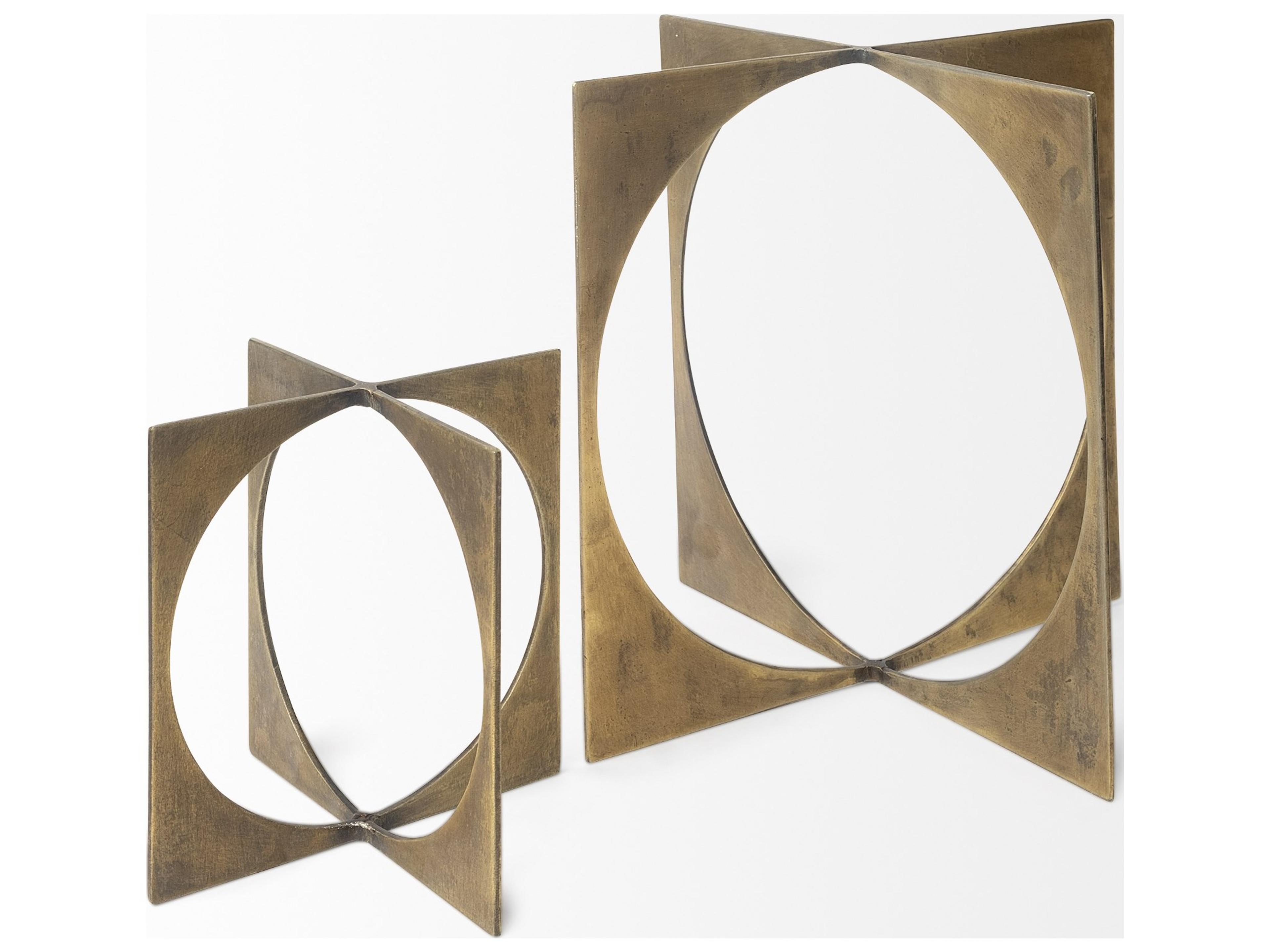 Mercana Lima II (Large) 10L x 10W Gold Geometric Decorative Object