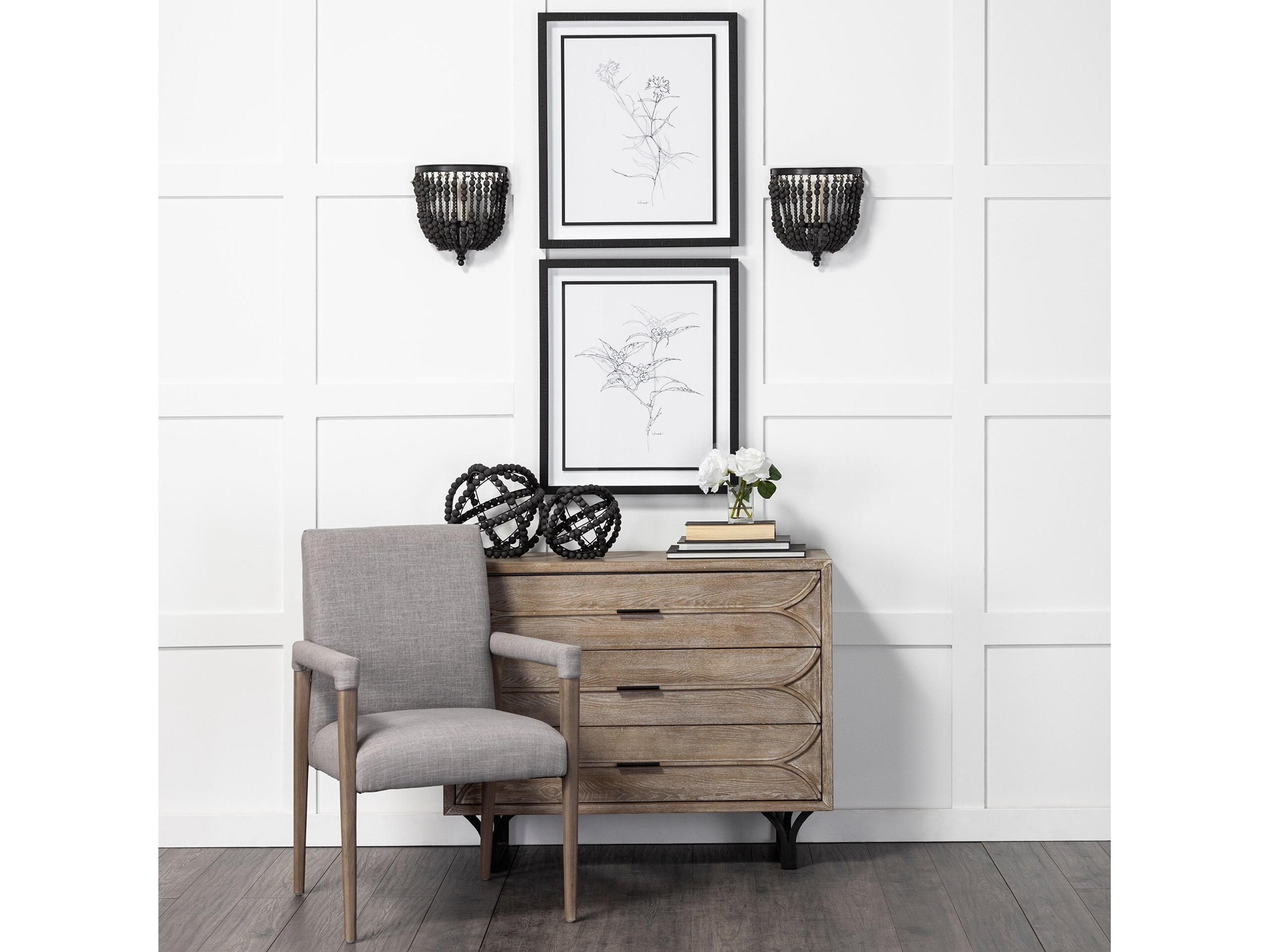 Mercana Earnhardt I Small 9L x 9W Black Wooden Beaded Orb