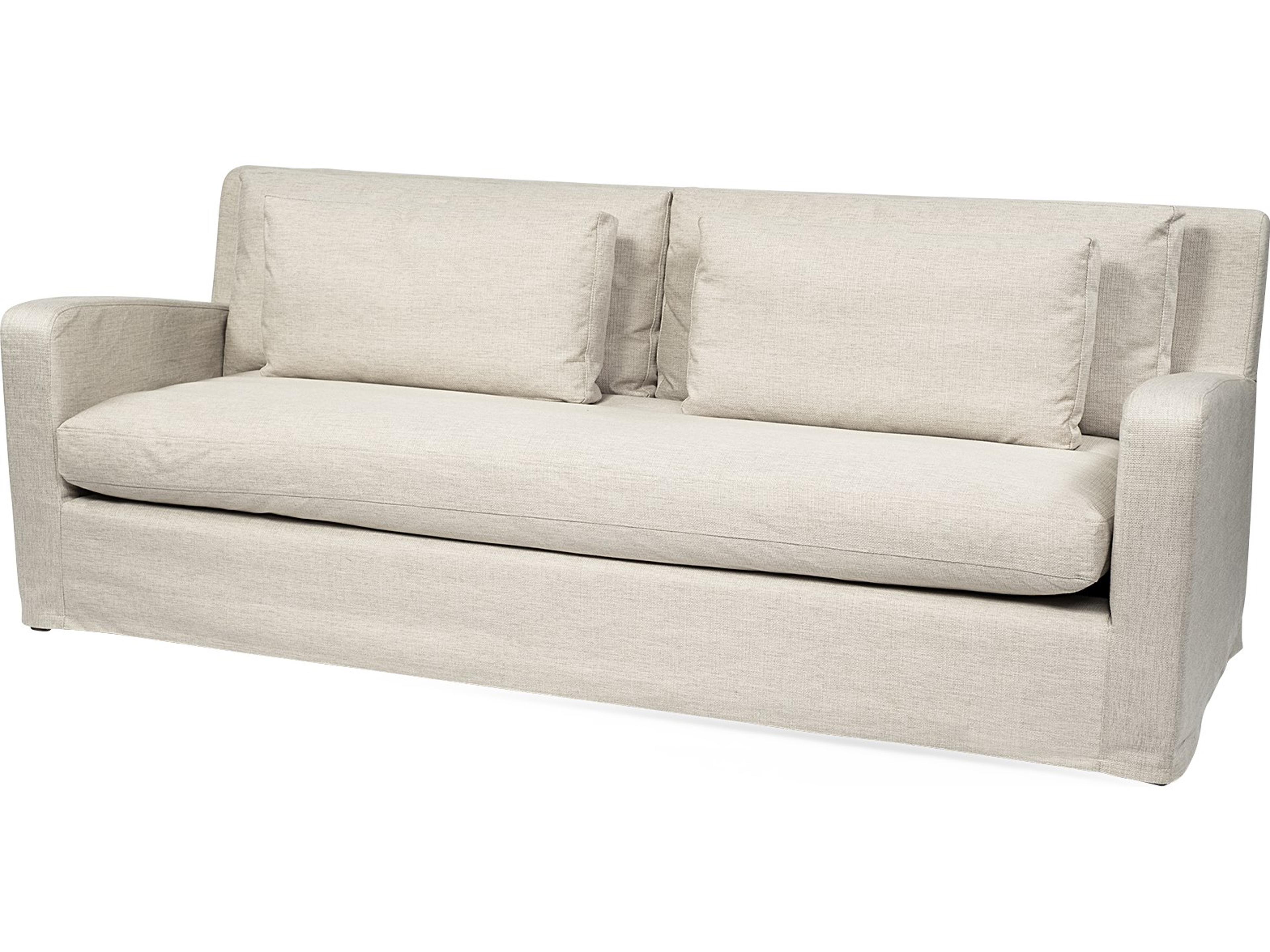 Denly II 92.5 X 38.25 X 34.5  Beige Slipcover Three Seater Sofa