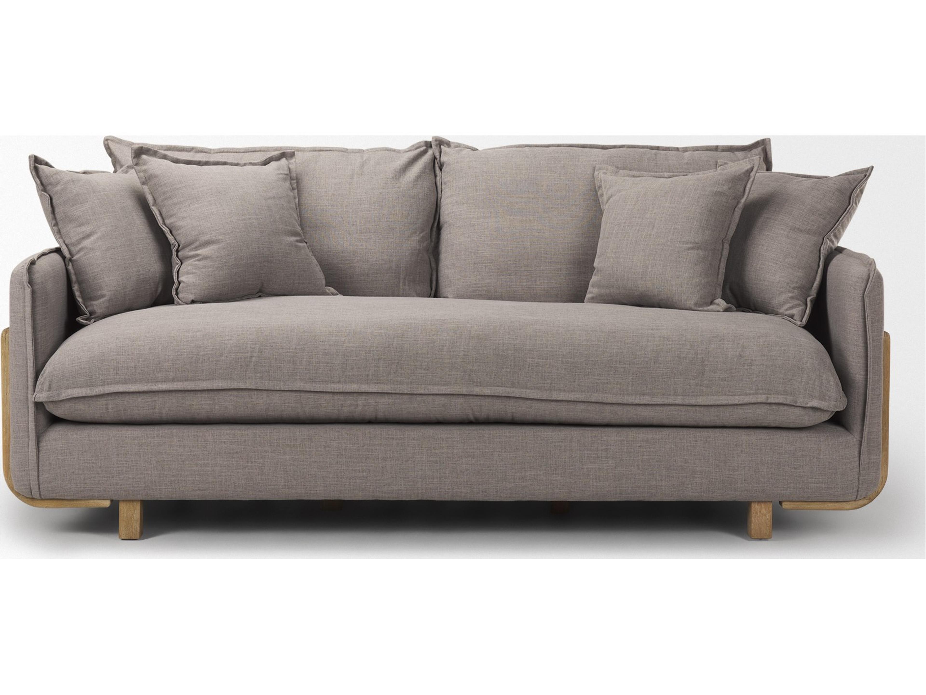 Mercana Roy I 84" Flint Gray Upholstered Three Seater Sofa