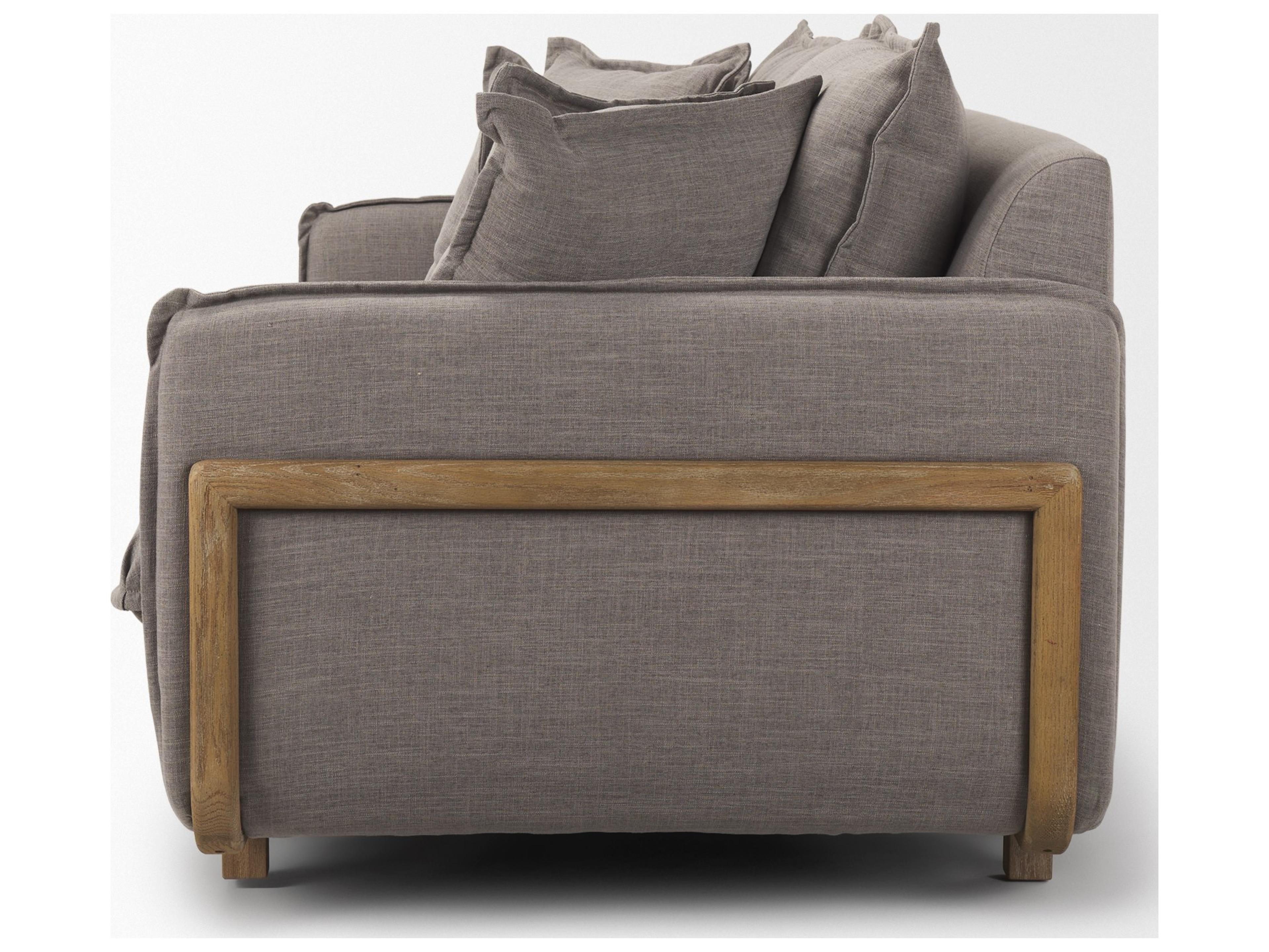 Mercana Roy I 84" Flint Gray Upholstered Three Seater Sofa