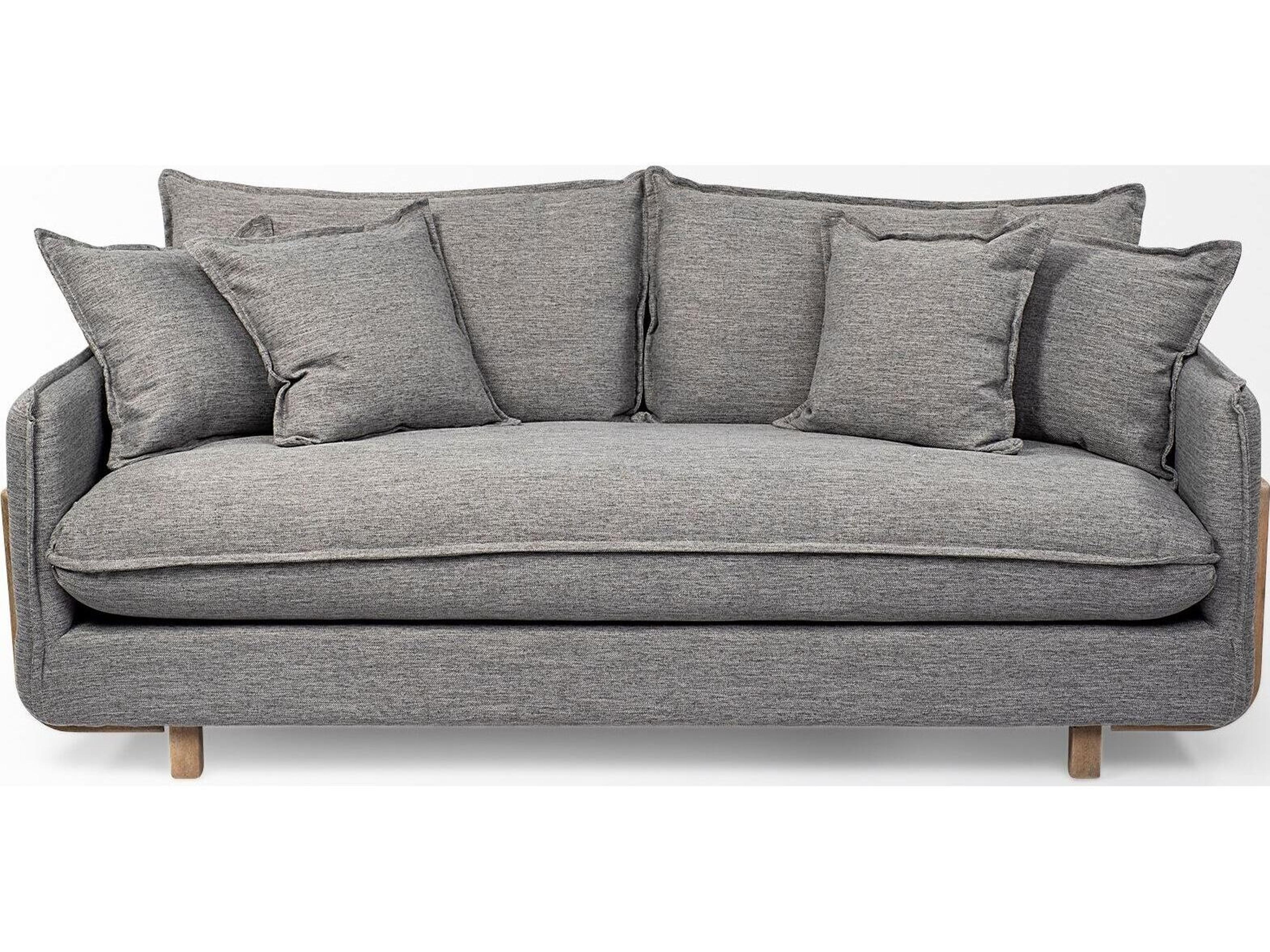 Mercana Roy I 84" Castlerock Gray Upholstered Three Seater Sofa