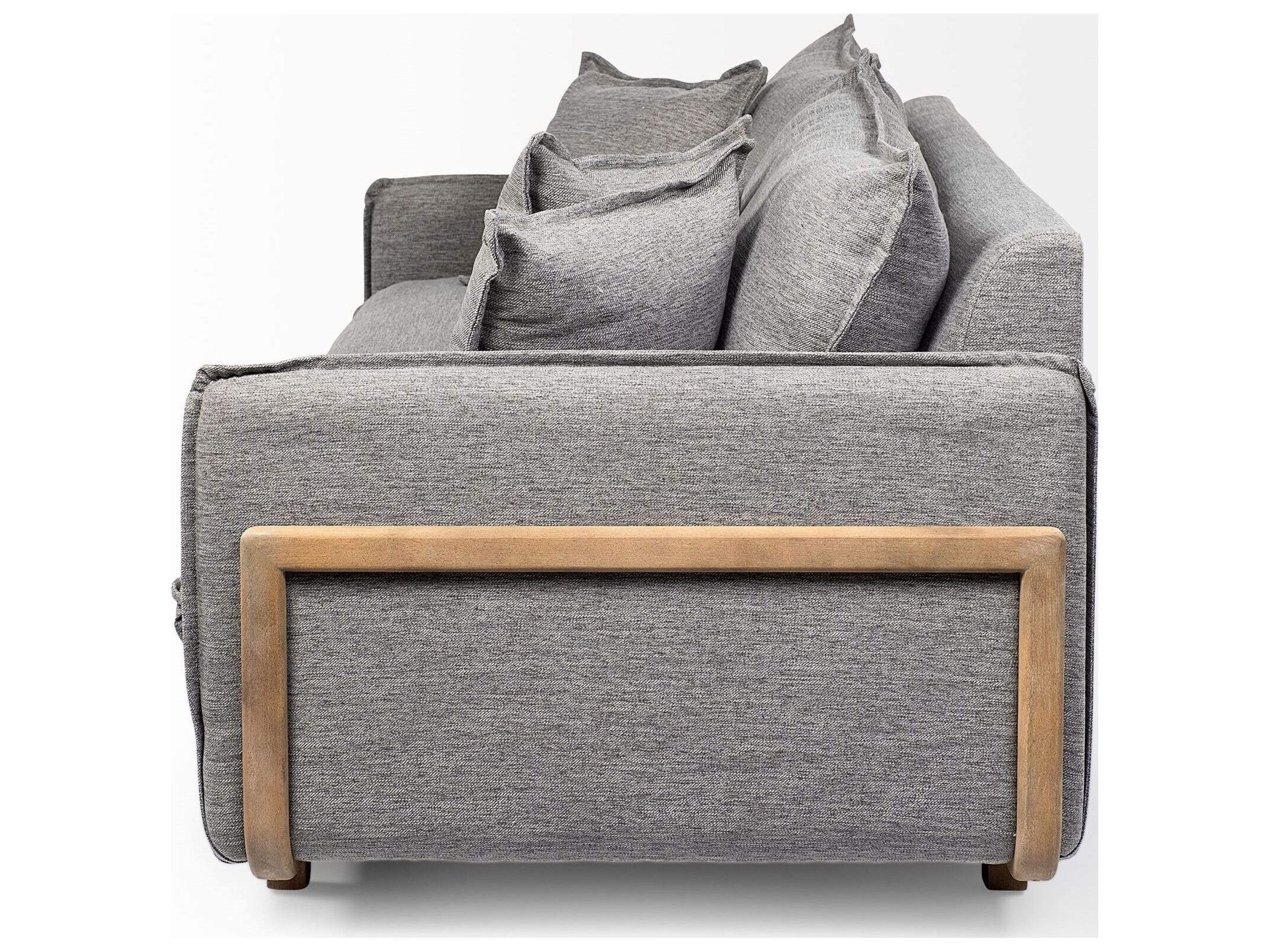 Mercana Roy I 84" Castlerock Gray Upholstered Three Seater Sofa