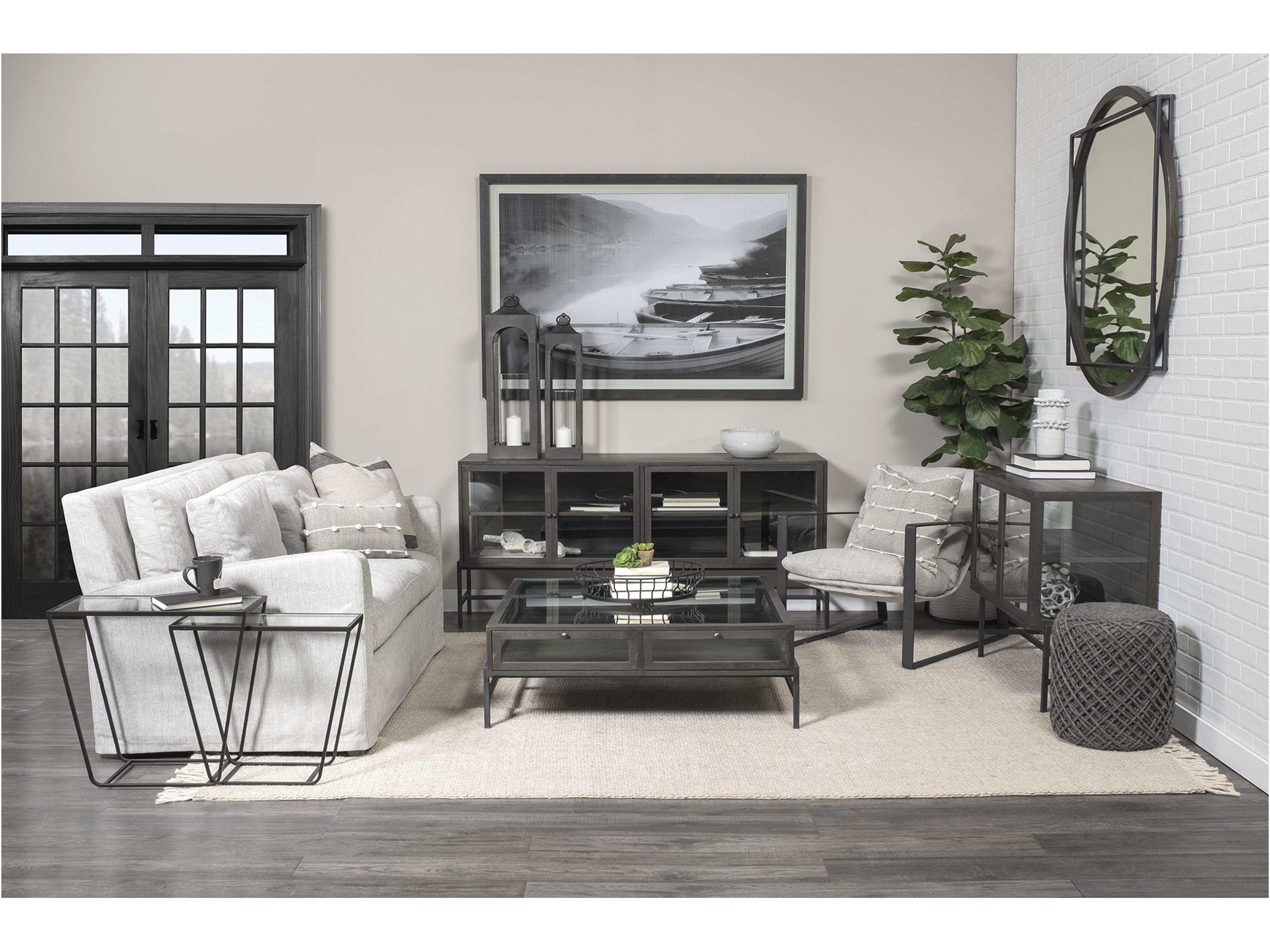 Mercana Denly I 69 X 38.25 X 34.5 Frost Gray Slipcover Two Seater Sofa