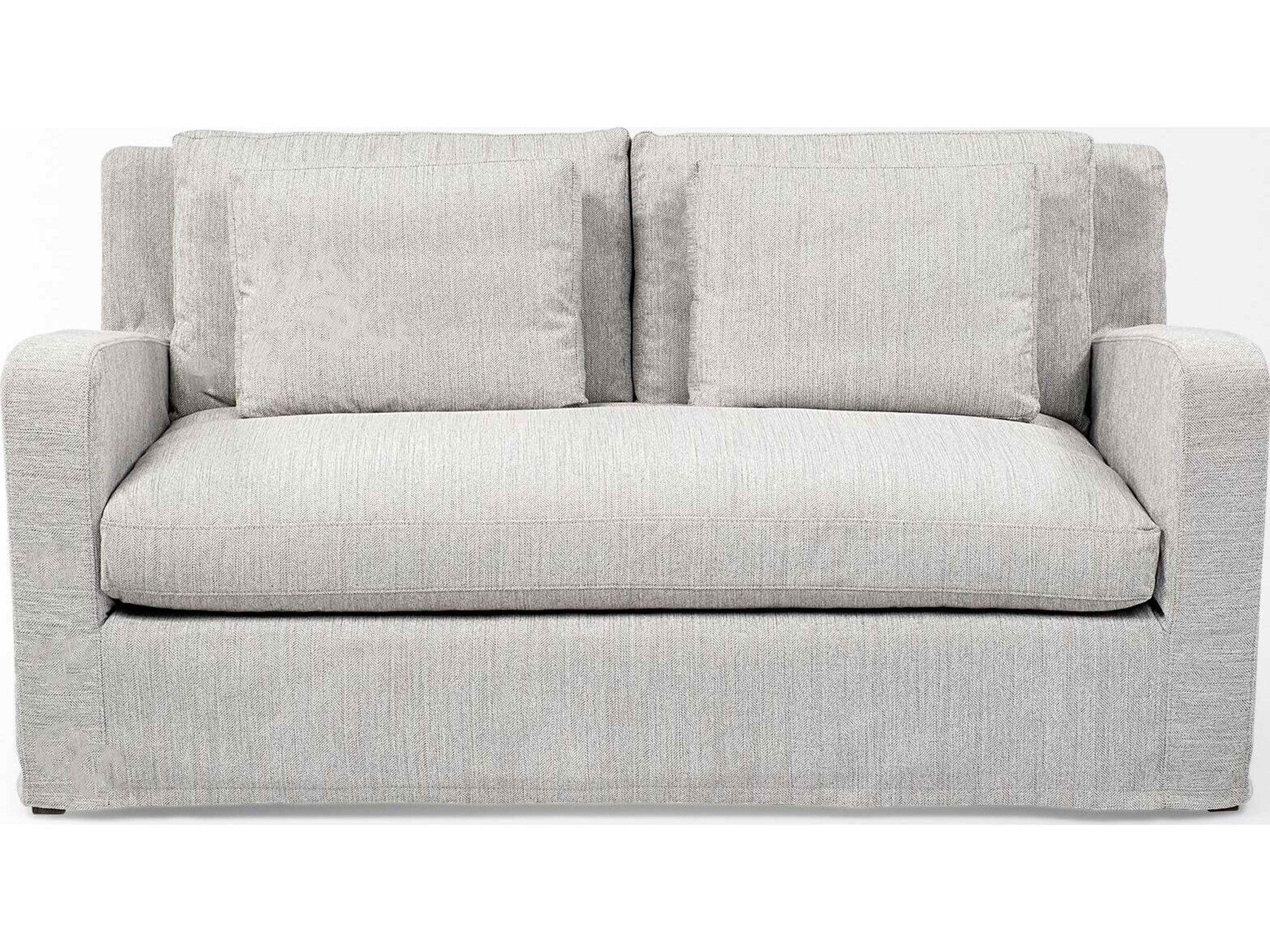 Mercana Denly I 69 X 38.25 X 34.5 Frost Gray Slipcover Two Seater Sofa