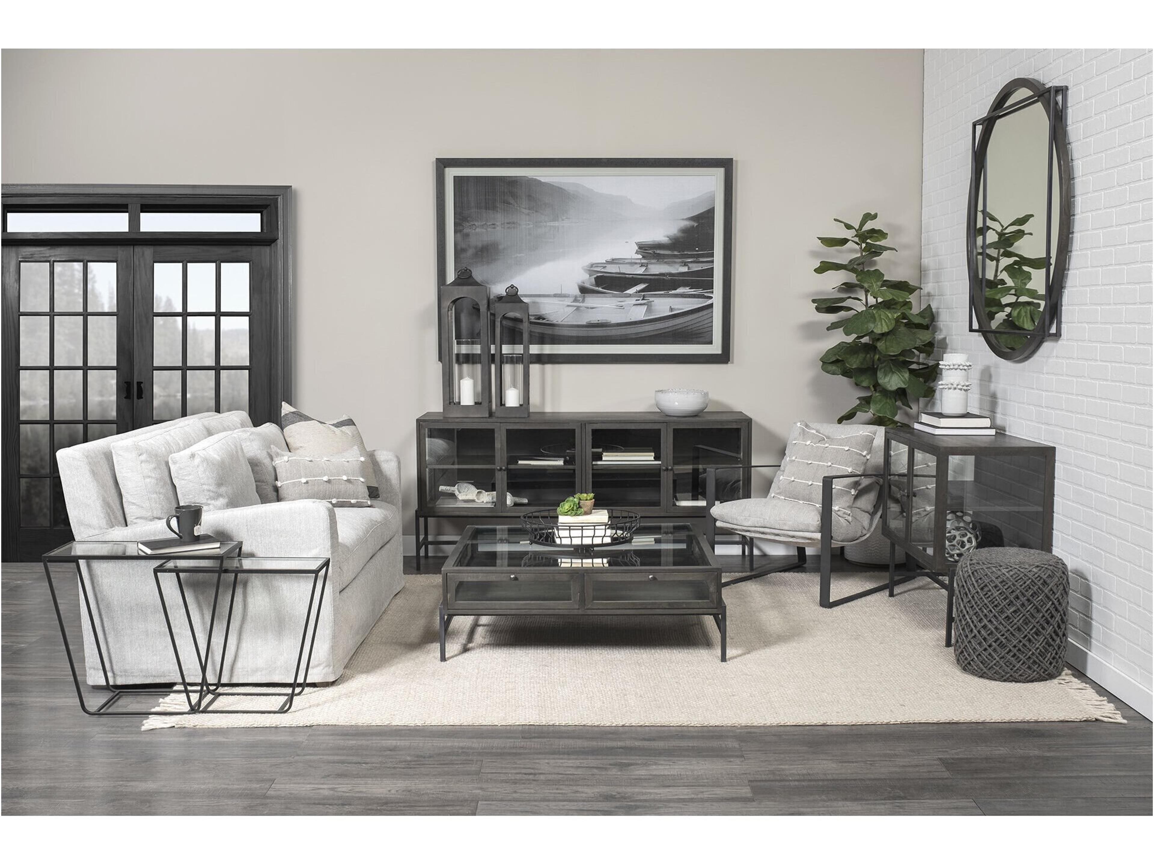 Mercana Denly II 92.5 X 38.25 X 34.5 Frost Gray Slipcover Three Seater Sofa