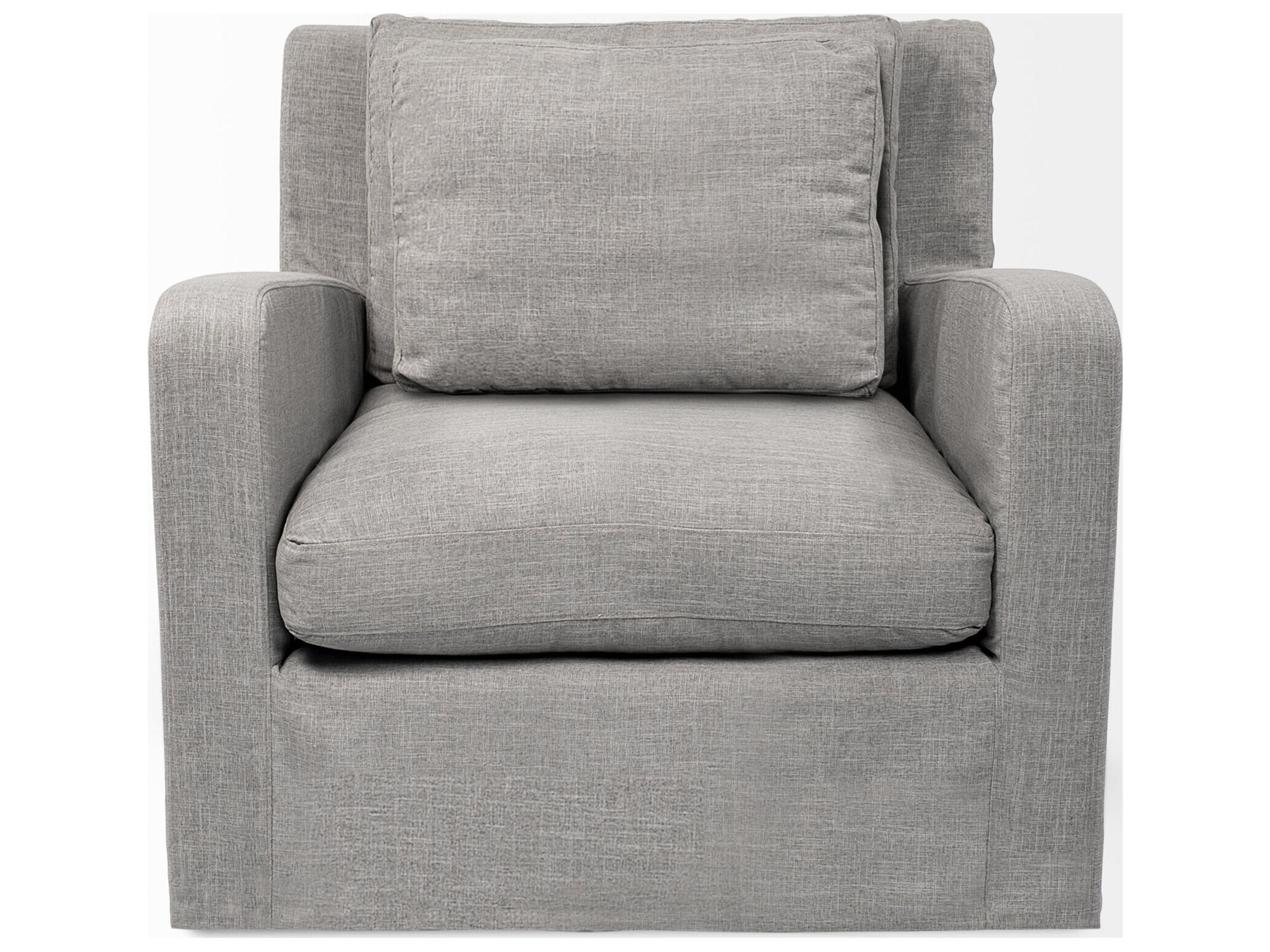 Mercana Denly III 38 X 38.25 X 34.5 Flint Gray Slipcover Upholstered Arm Chair