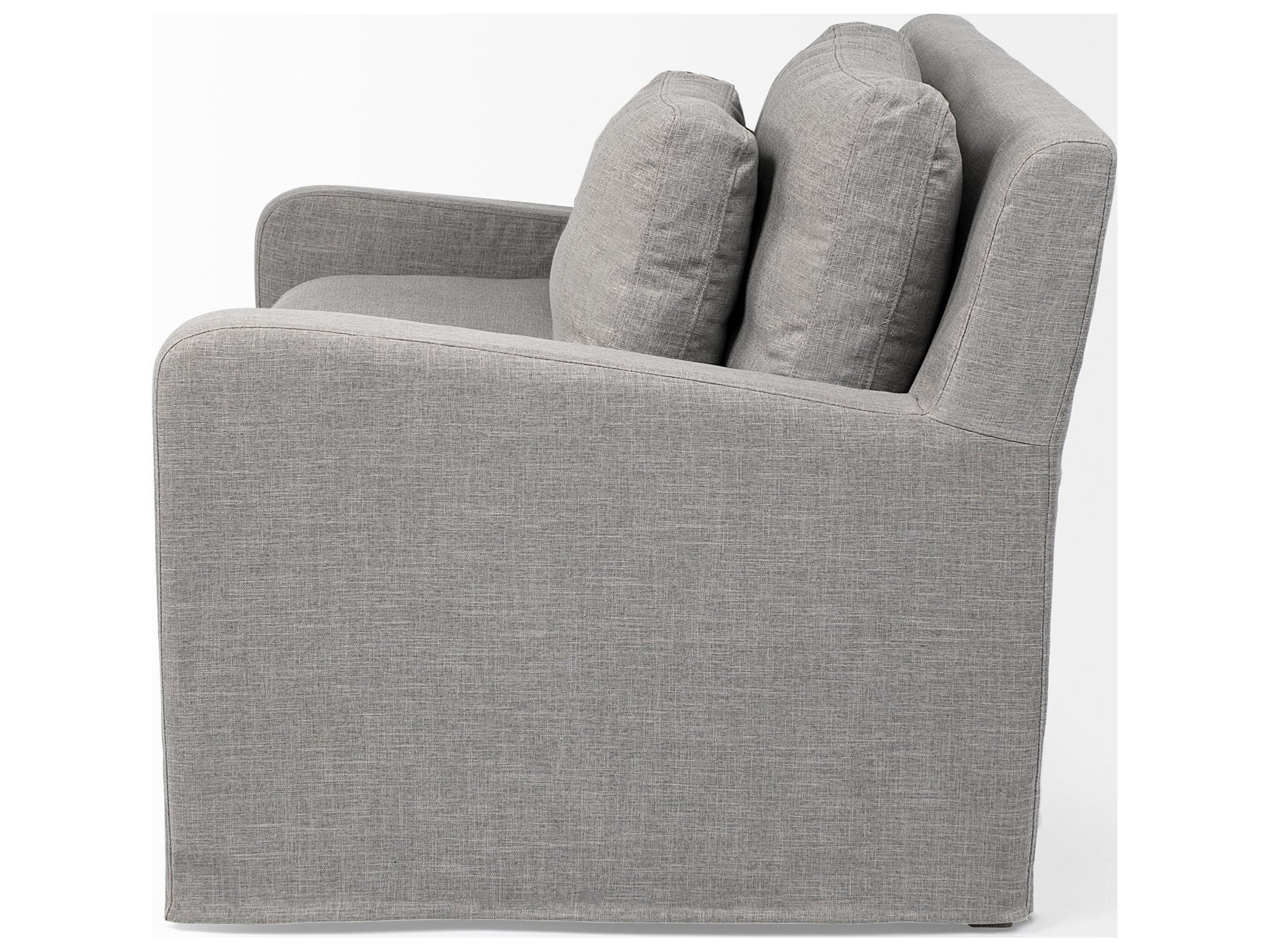 Mercana Denly III 38 X 38.25 X 34.5 Flint Gray Slipcover Upholstered Arm Chair