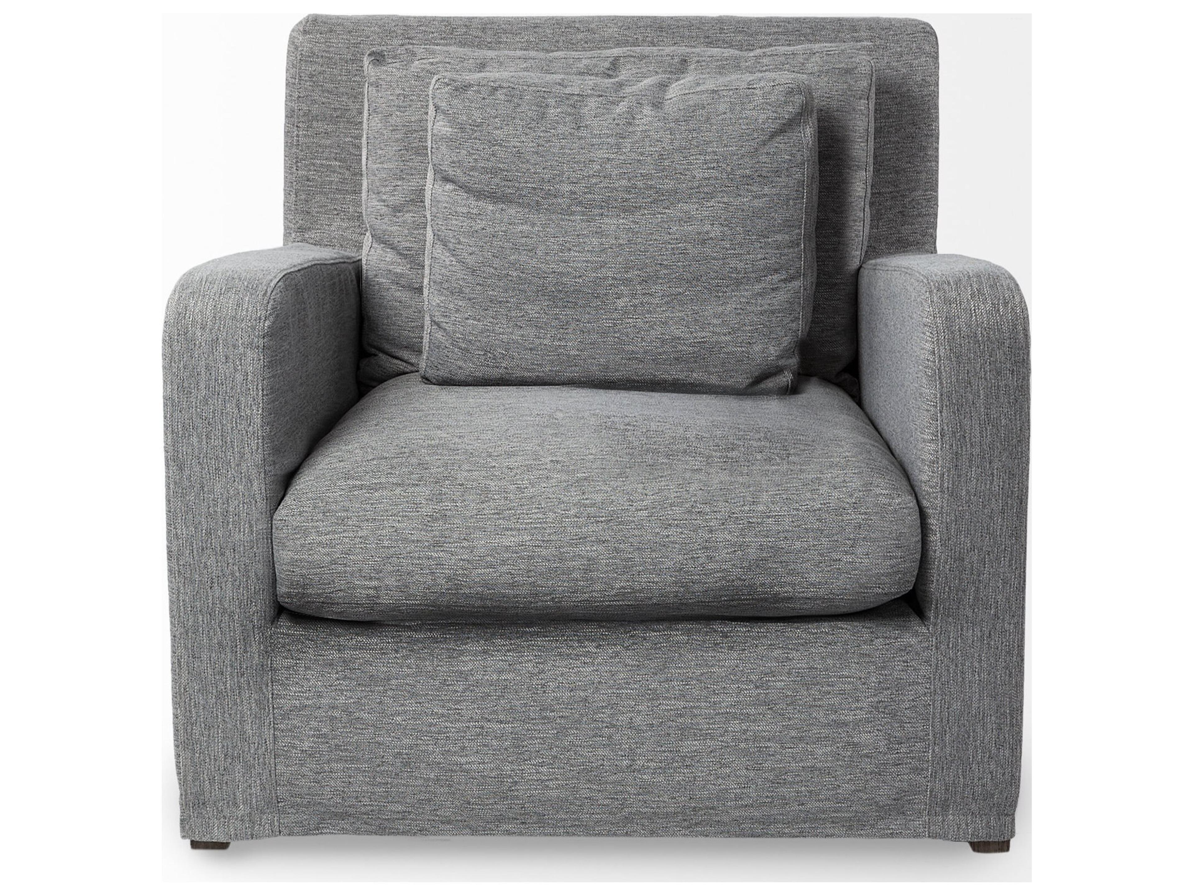 Mercana Denly III 38 X 38.25 X 34.5 Castlerock Gray Slipcover Upholstered Arm Chair