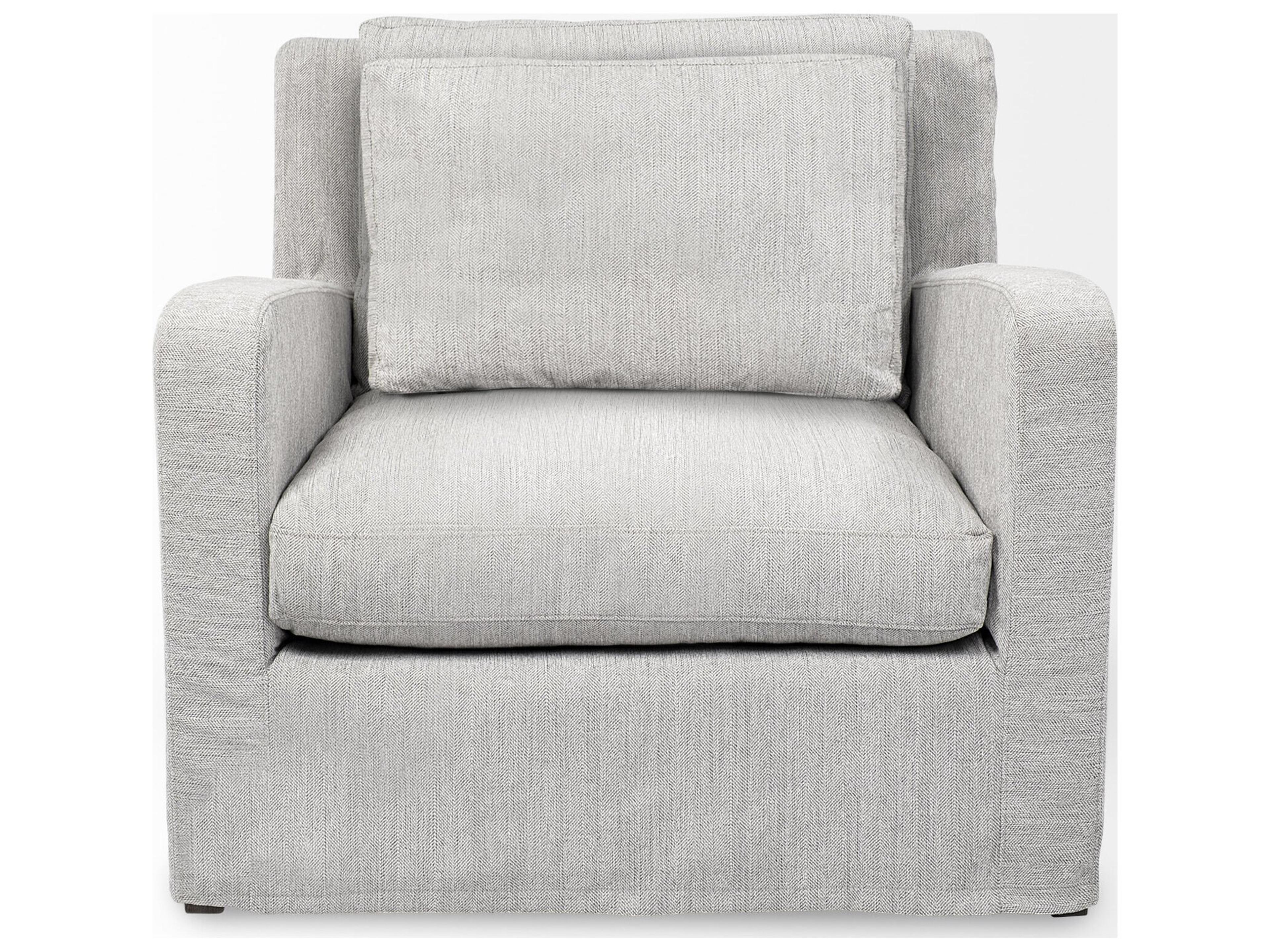 Mercana Denly III 38 X 38.25 X 34.5 Frost Gray Slipcover Upholstered Arm Chair